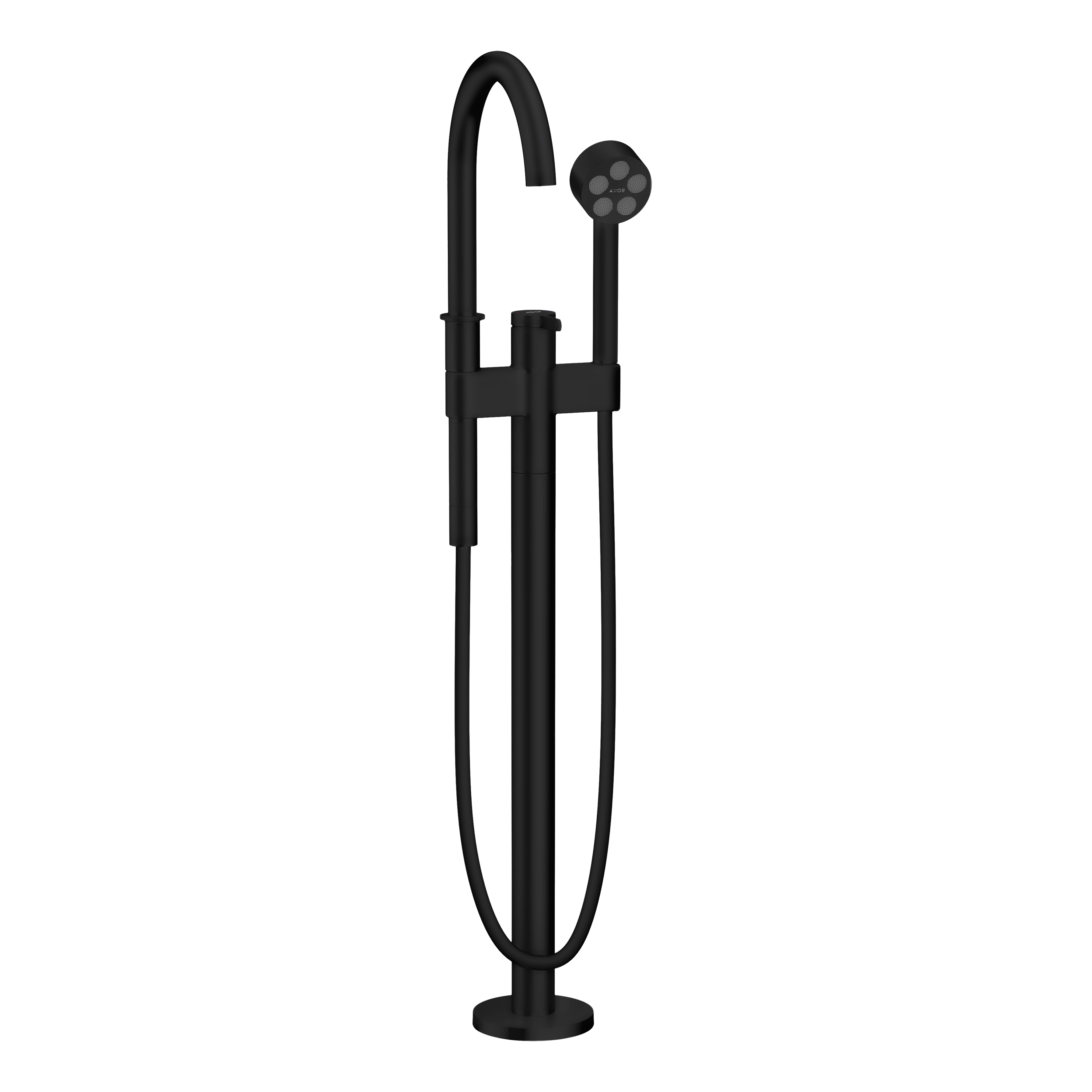 AXOR One Single Lever Handle Floorstanding Bath & Shower Mixer Faucet from Brandt in Matt Black finish