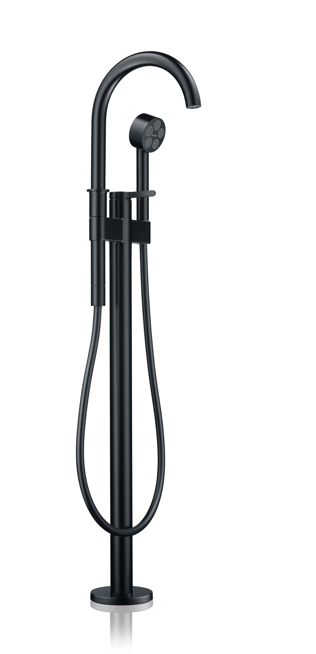 AXOR One Single Lever Handle Floorstanding Bath & Shower Mixer Faucet from Brandt in Matt Black finish