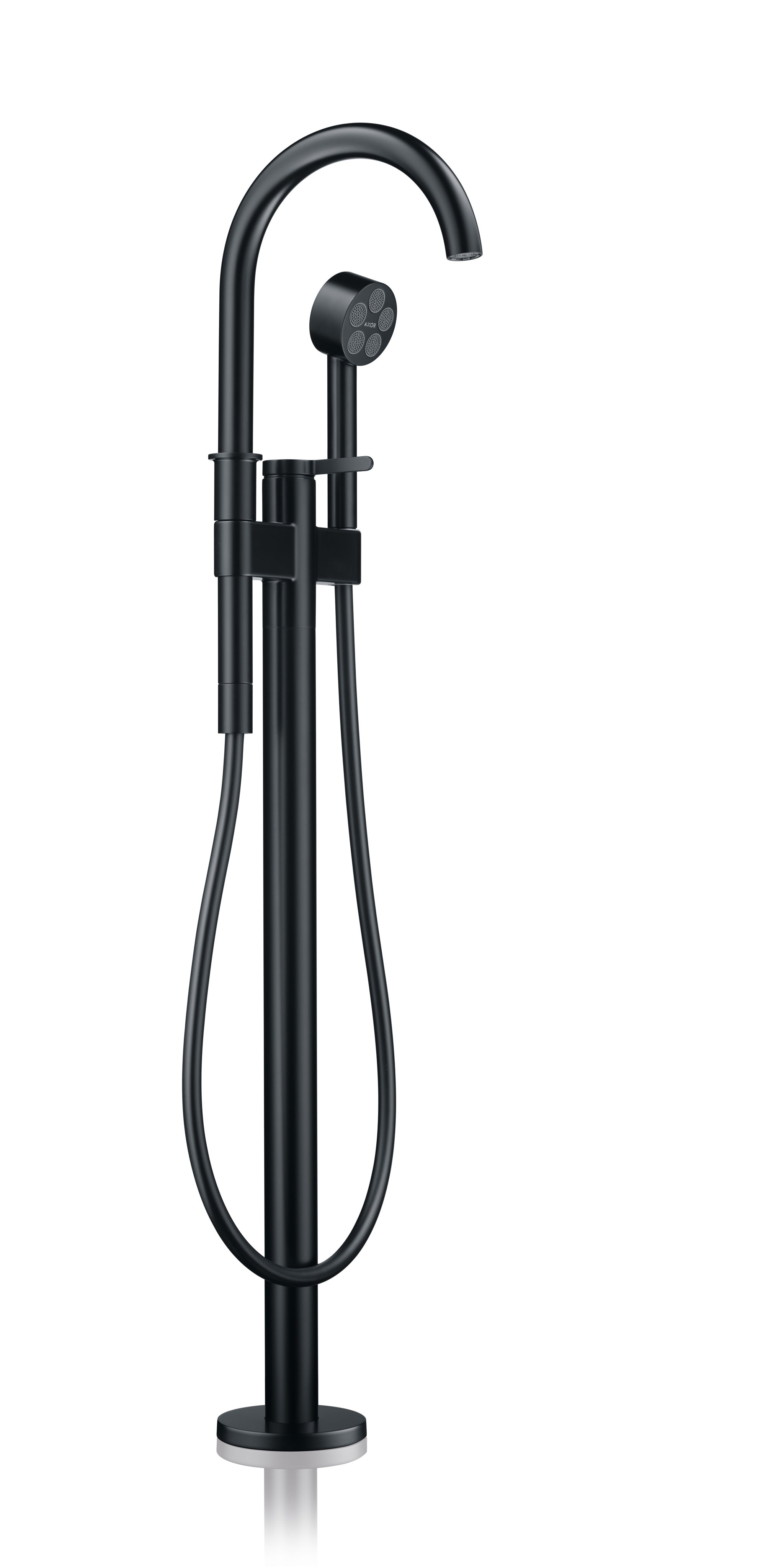 AXOR One Single Lever Handle Floorstanding Bath & Shower Mixer Faucet from Brandt in Matt Black finish