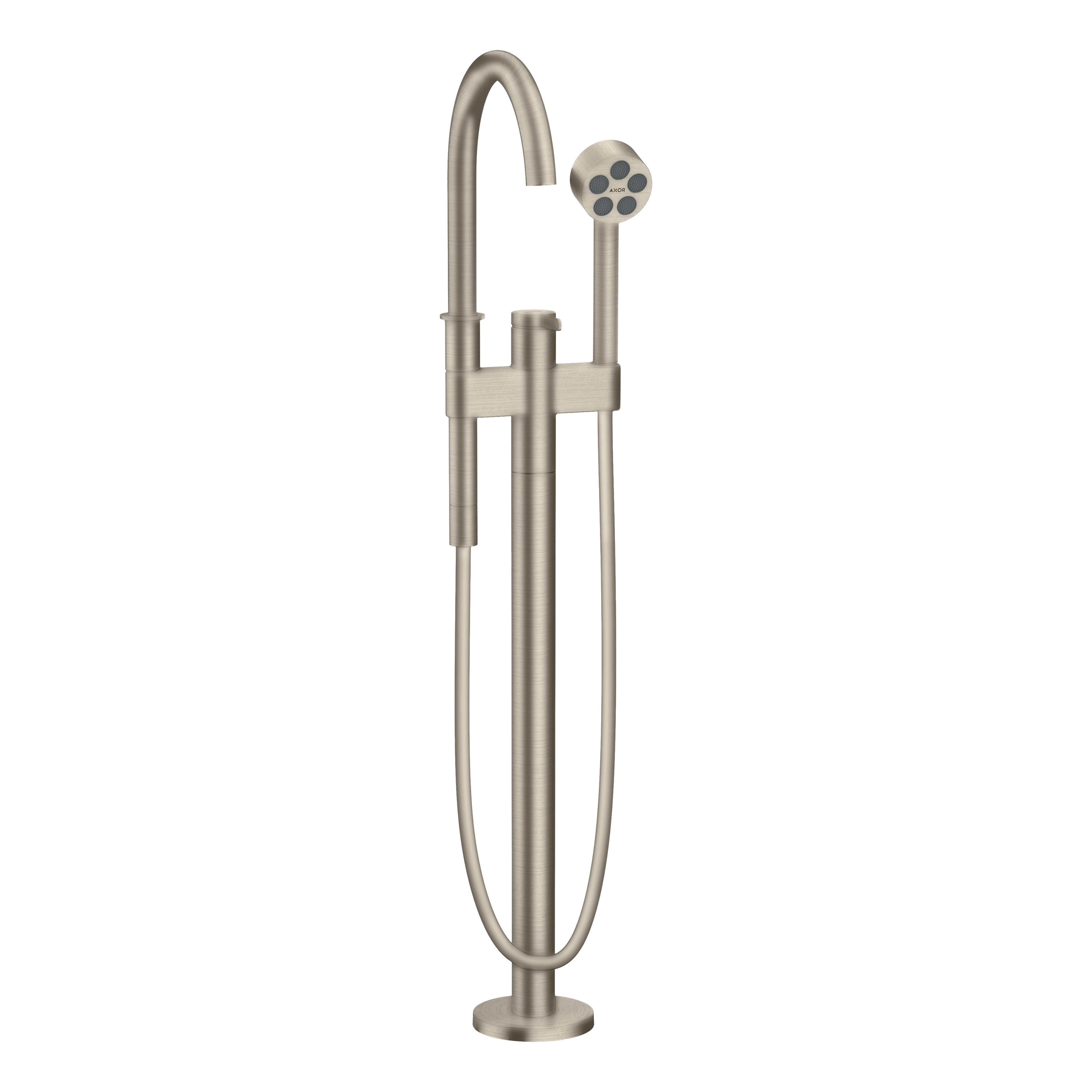 AXOR One Single Lever Handle Floorstanding Bath & Shower Mixer Faucet from Brandt in Brushed Nickel finish