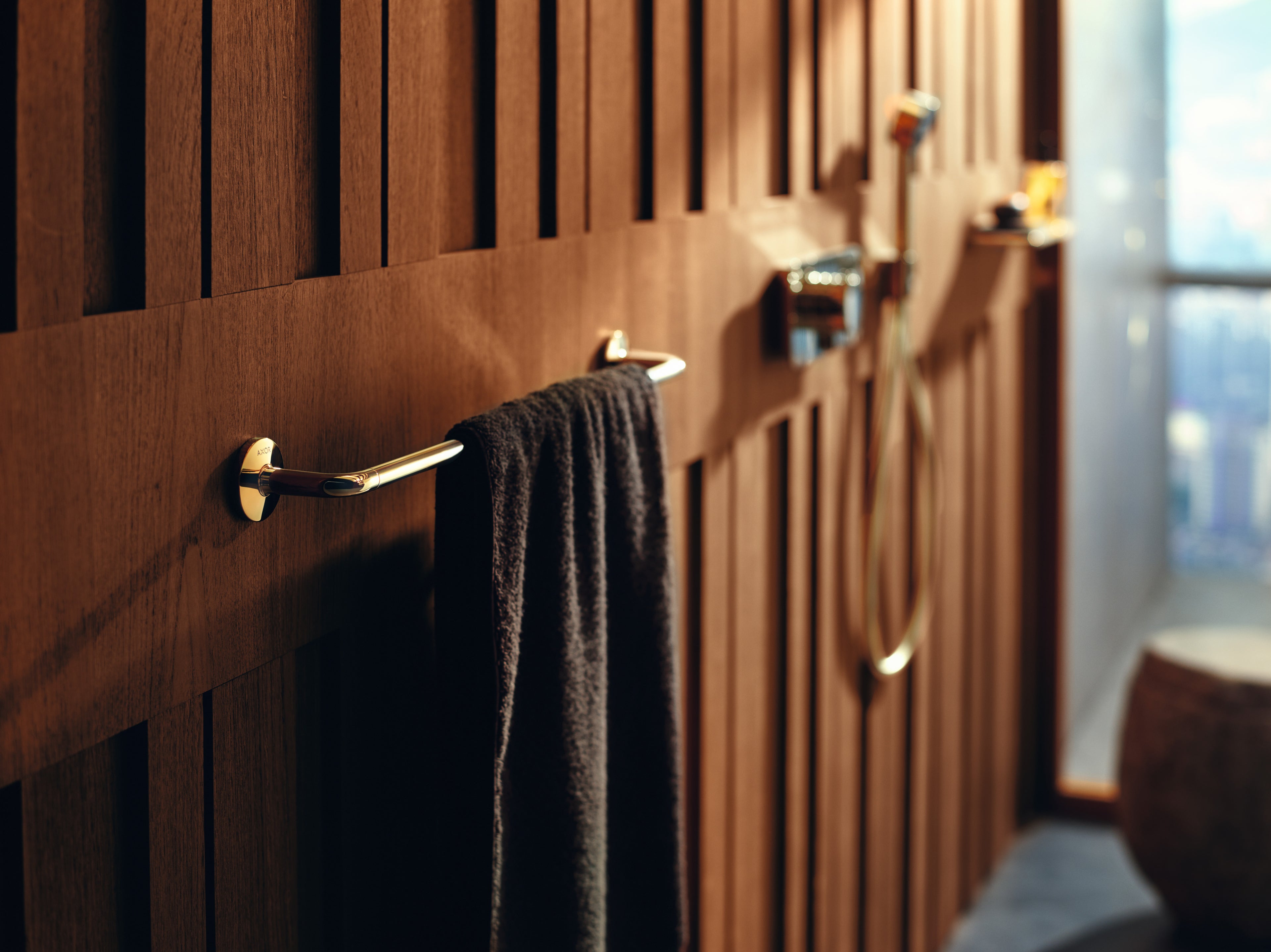 AXOR One Hand Shower 75 1jet EcoSmart from Brandt in Polished Gold Optic finish