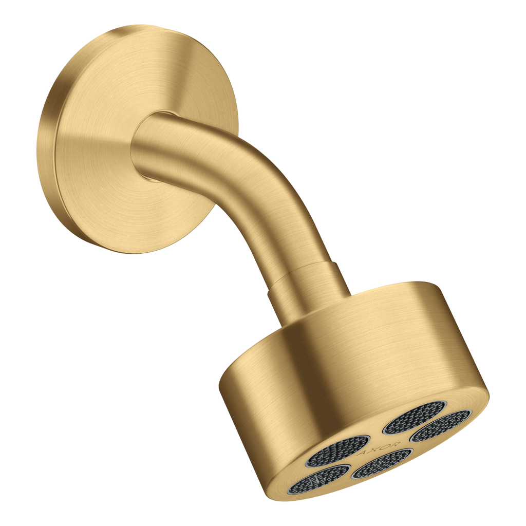 AXOR One Overhead Shower 75 1jet EcoSmart with Shower Arm from Brandt in Brushed Gold Optic finish