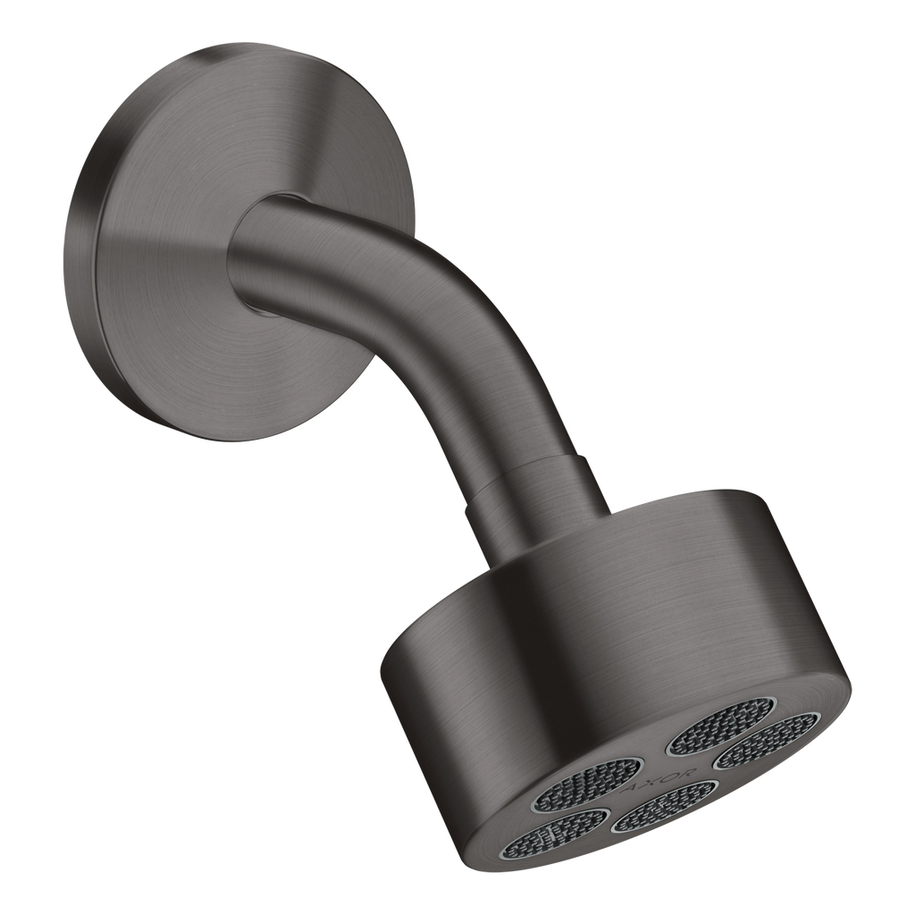 AXOR One Overhead Shower 75 1jet EcoSmart with Shower Arm from Brandt in Brushed Black Chrome finish
