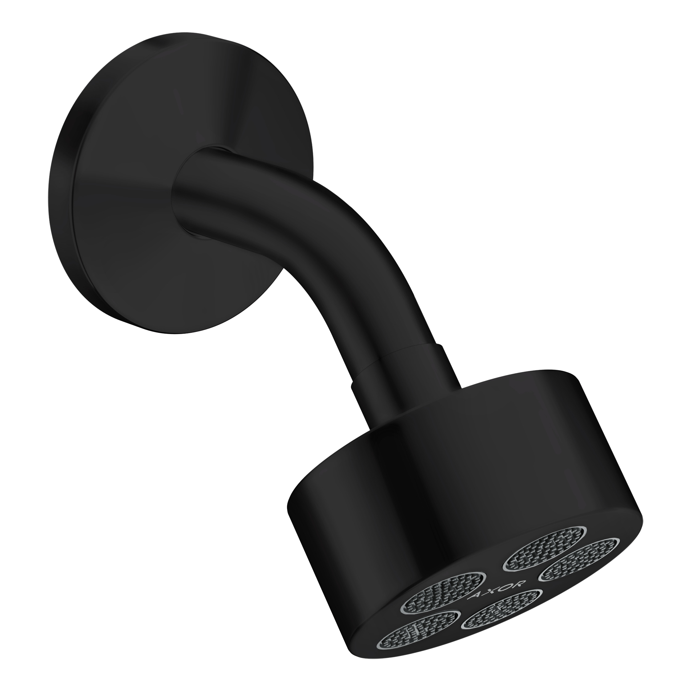 AXOR One Overhead Shower 75 1jet EcoSmart with Shower Arm from Brandt in Matt Black finish