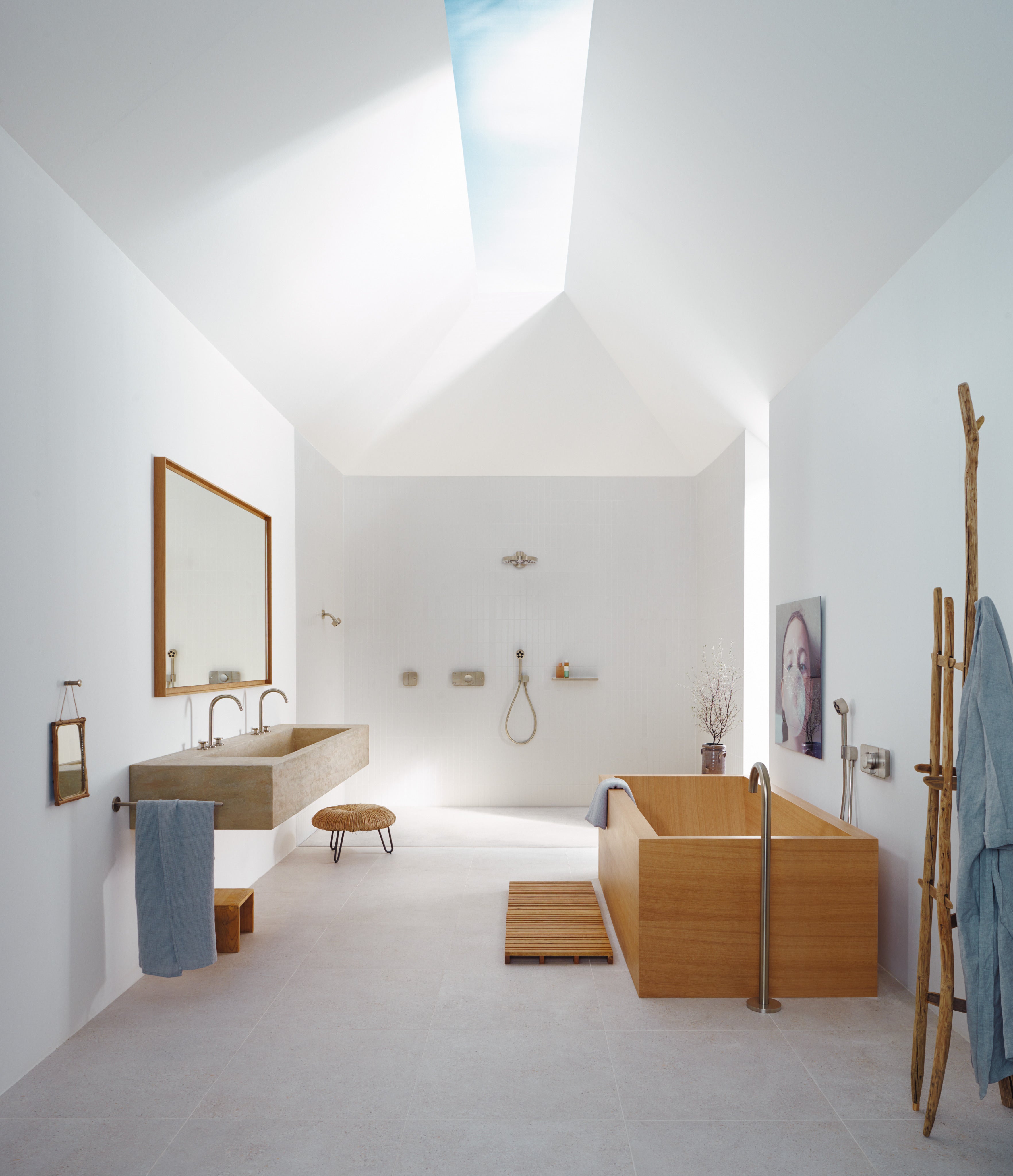 AXOR One Overhead Shower 75 1jet EcoSmart with Shower Arm from Brandt in Brushed Nickel finish