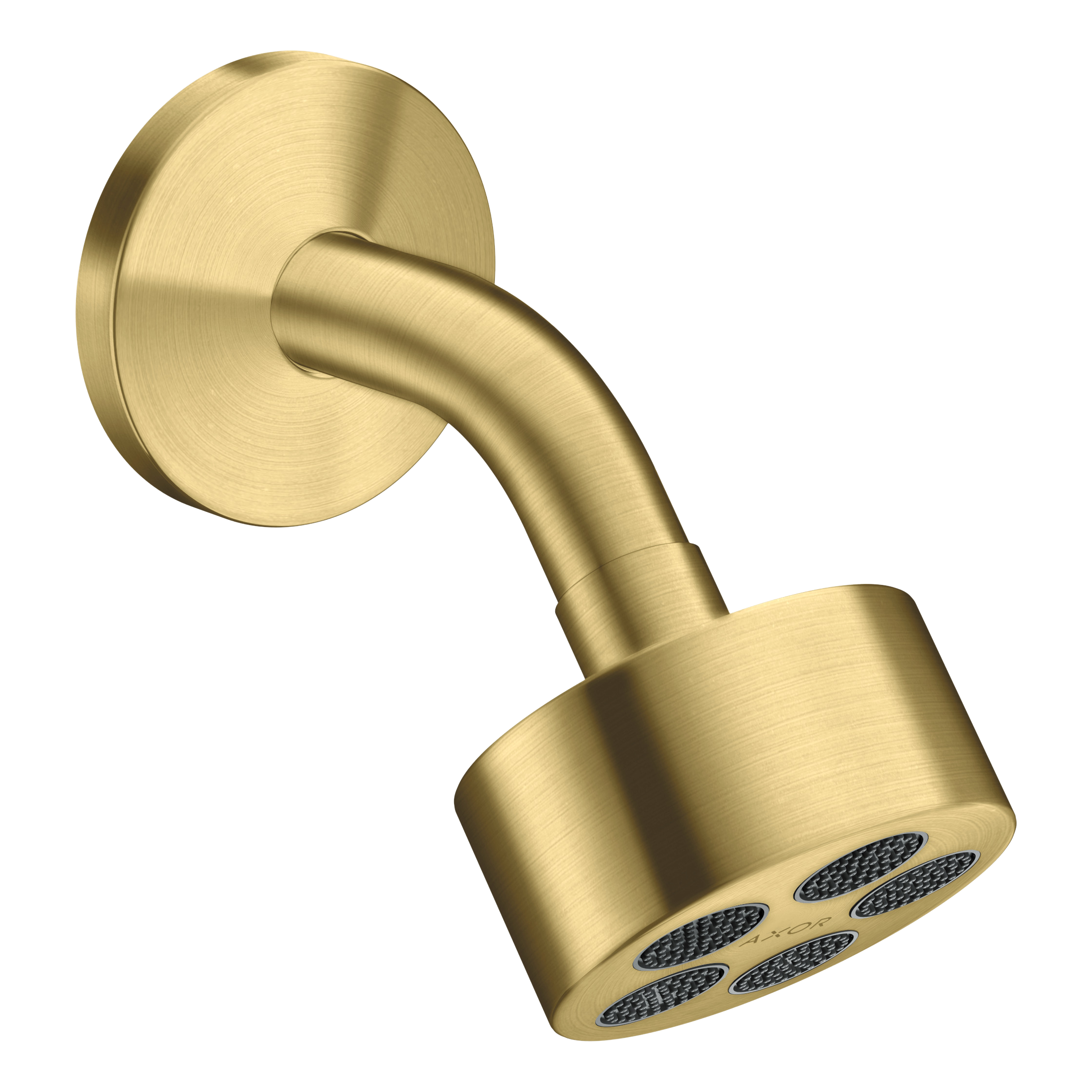 AXOR One Overhead Shower 75 1jet EcoSmart with Shower Arm from Brandt in Brushed Brass finish