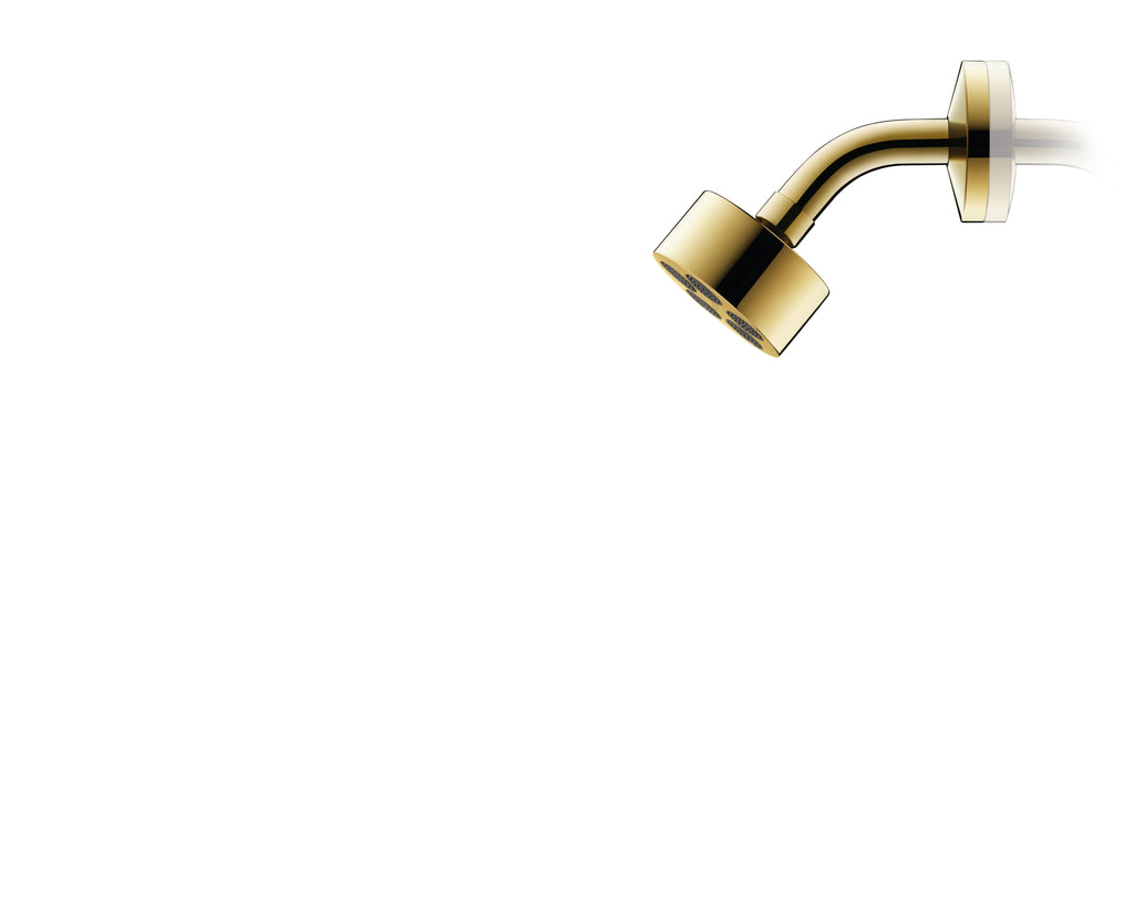 AXOR One Overhead Shower 75 1jet EcoSmart with Shower Arm from Brandt in Polished Gold Optic finish