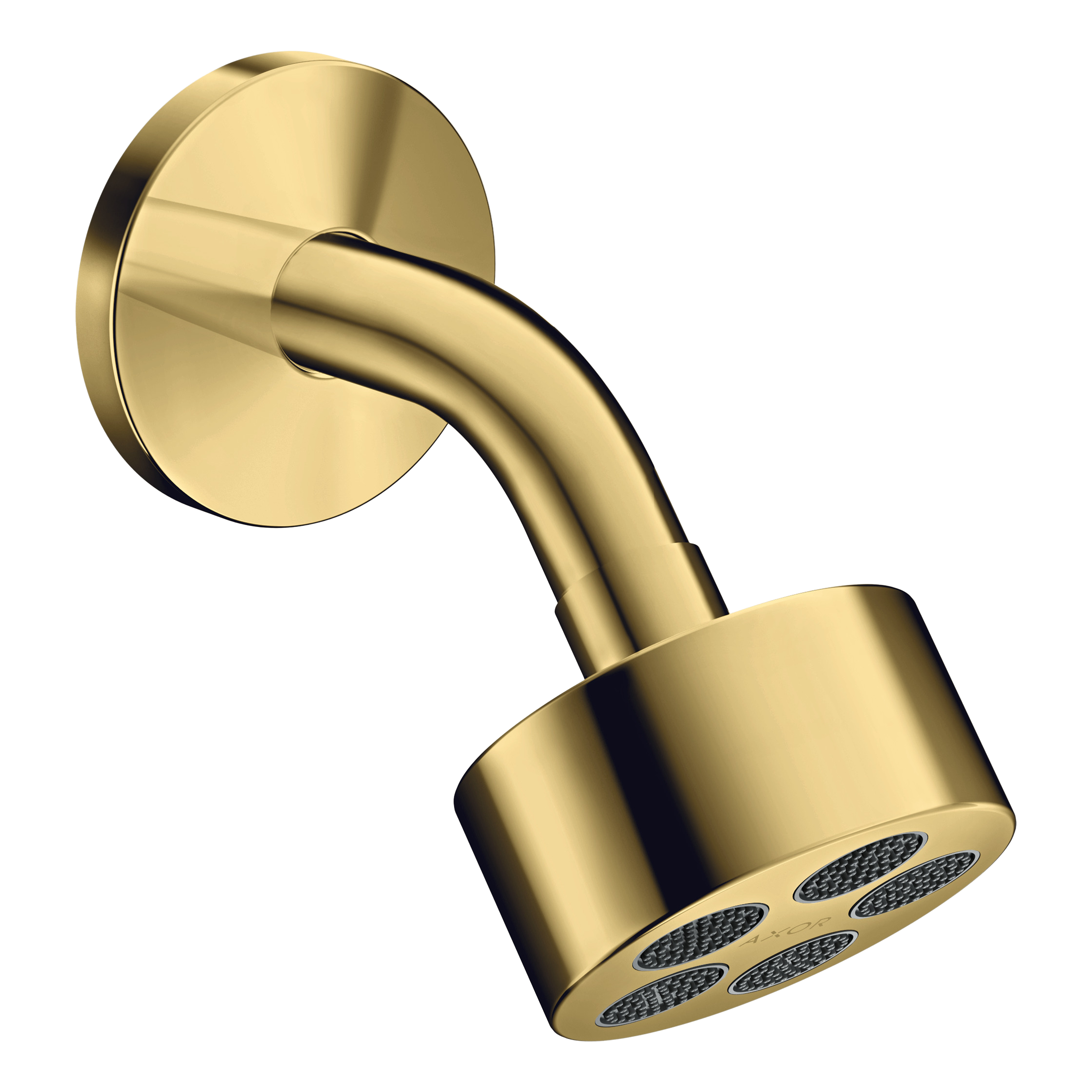 AXOR One Overhead Shower 75 1jet EcoSmart with Shower Arm from Brandt in Polished Gold Optic finish