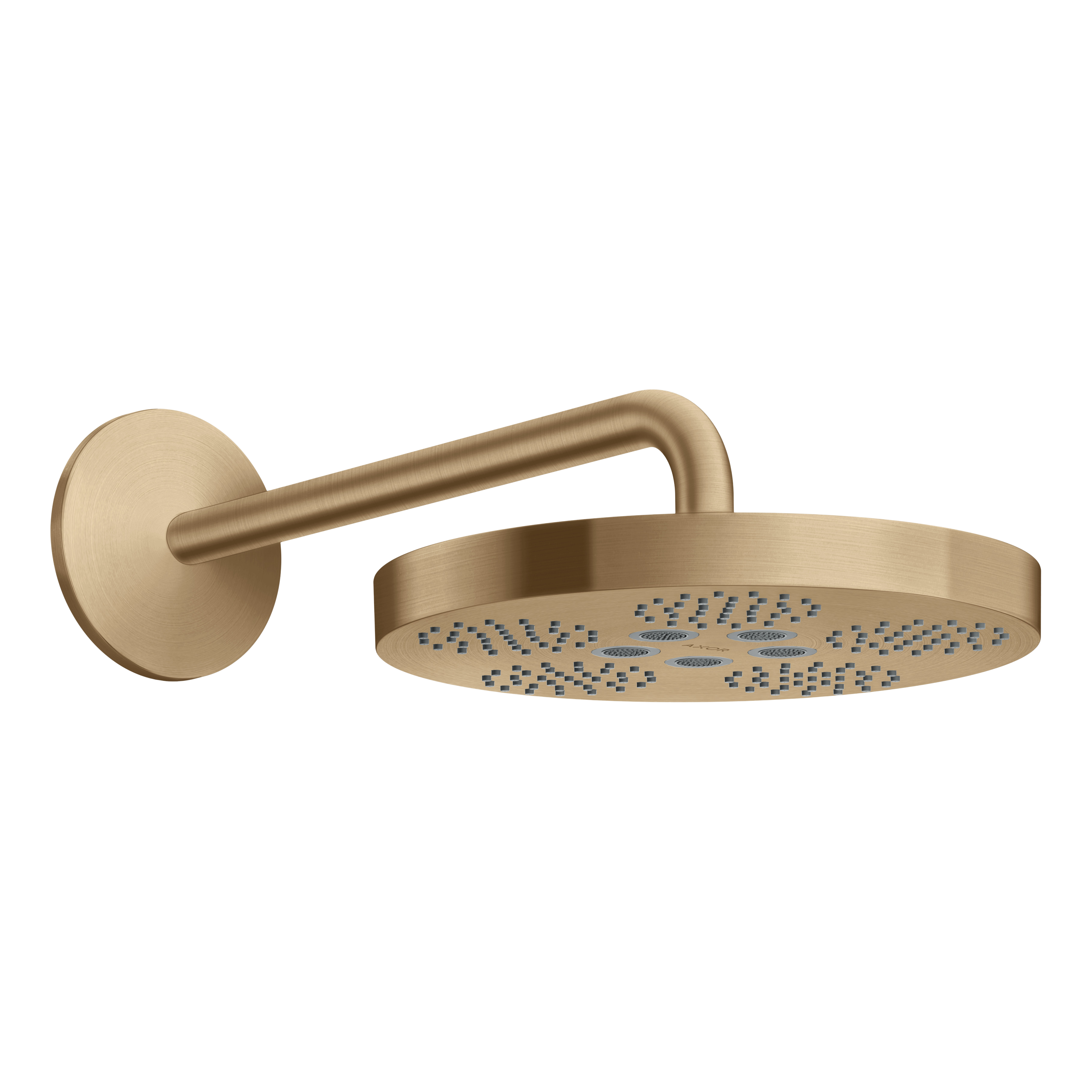 AXOR One Overhead Shower 280 1jet with Shower Arm from Brandt in Brushed Bronze finish