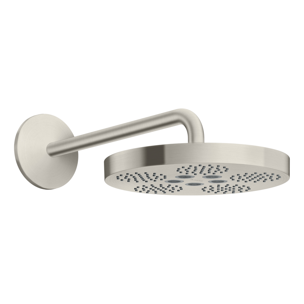 AXOR One Overhead Shower 280 1jet with Shower Arm from Brandt in Stainless Steel Optic finish