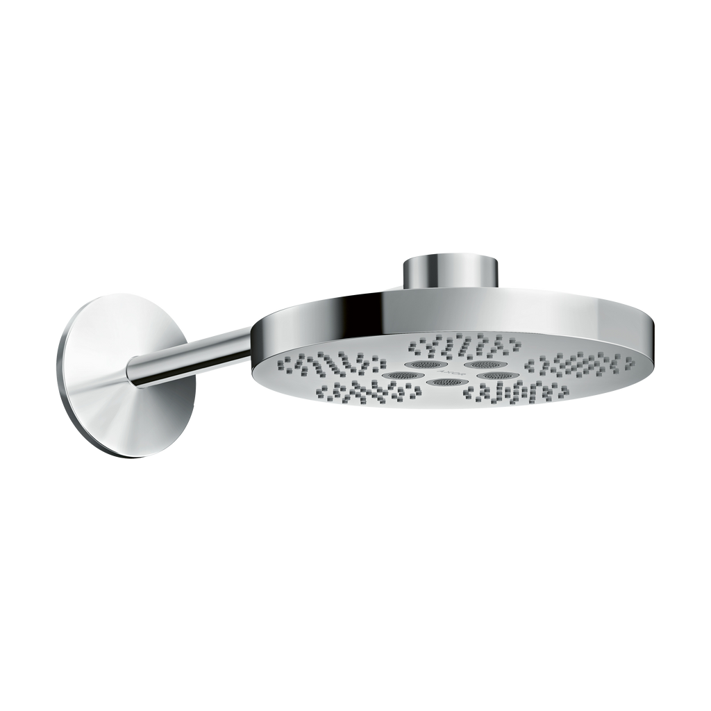 AXOR One Overhead Shower 280 2jet with Shower Arm from Brandt in Chrome finish