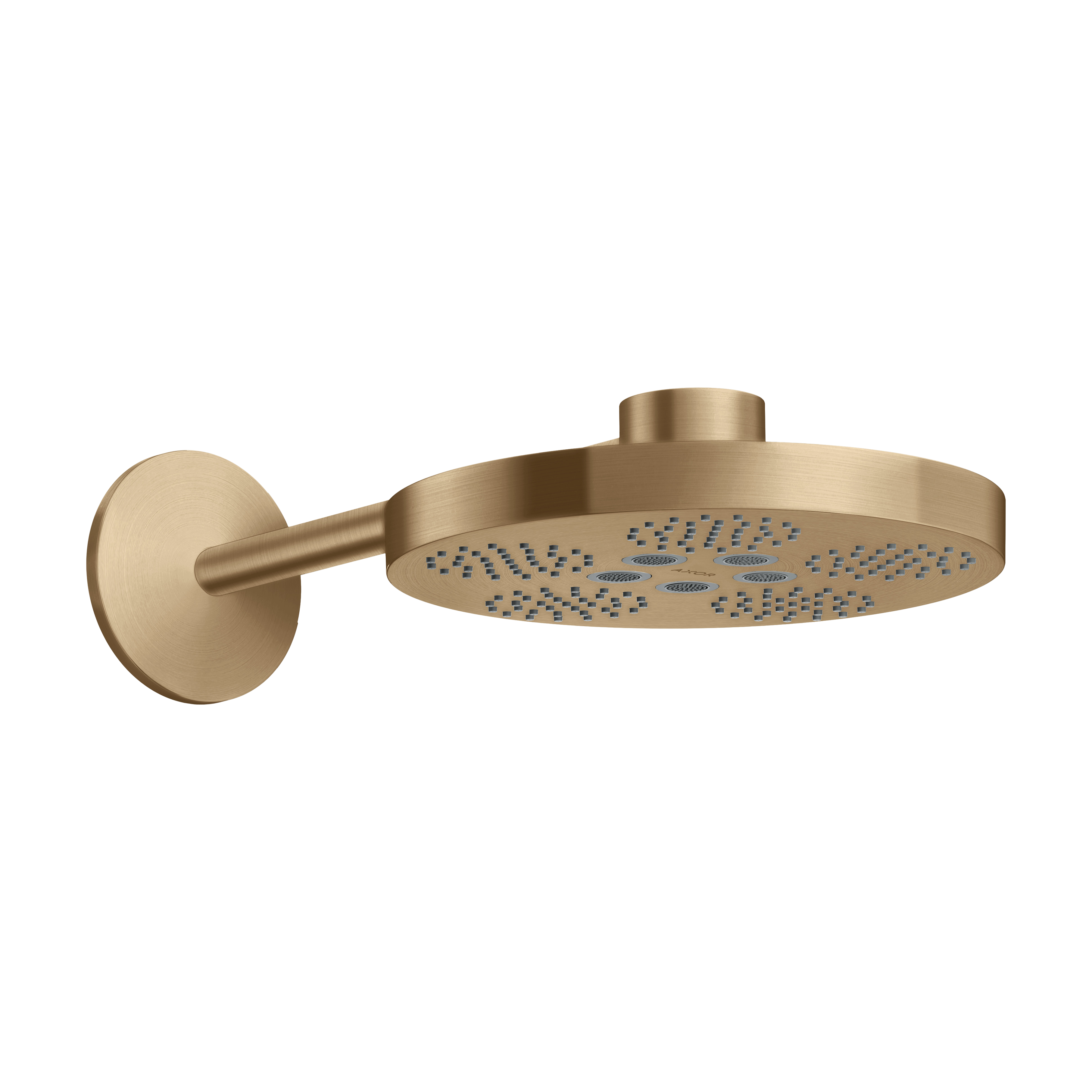 AXOR One Overhead Shower 280 2jet with Shower Arm from Brandt in Brushed Bronze finish