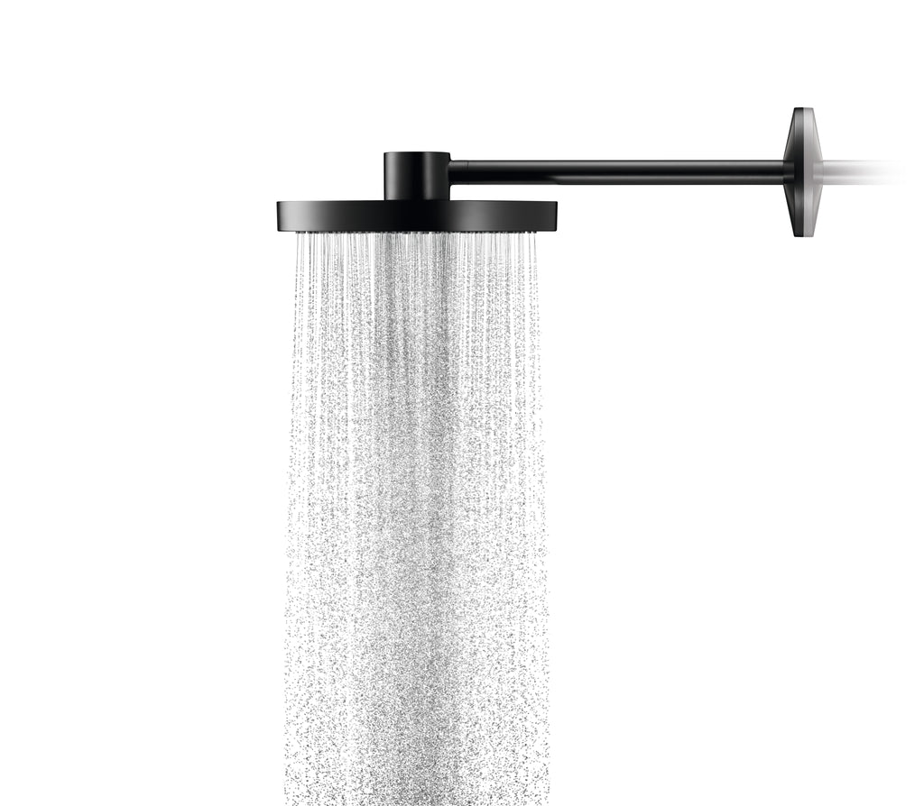 AXOR One Overhead Shower 280 2jet with Shower Arm from Brandt in Matt Black finish