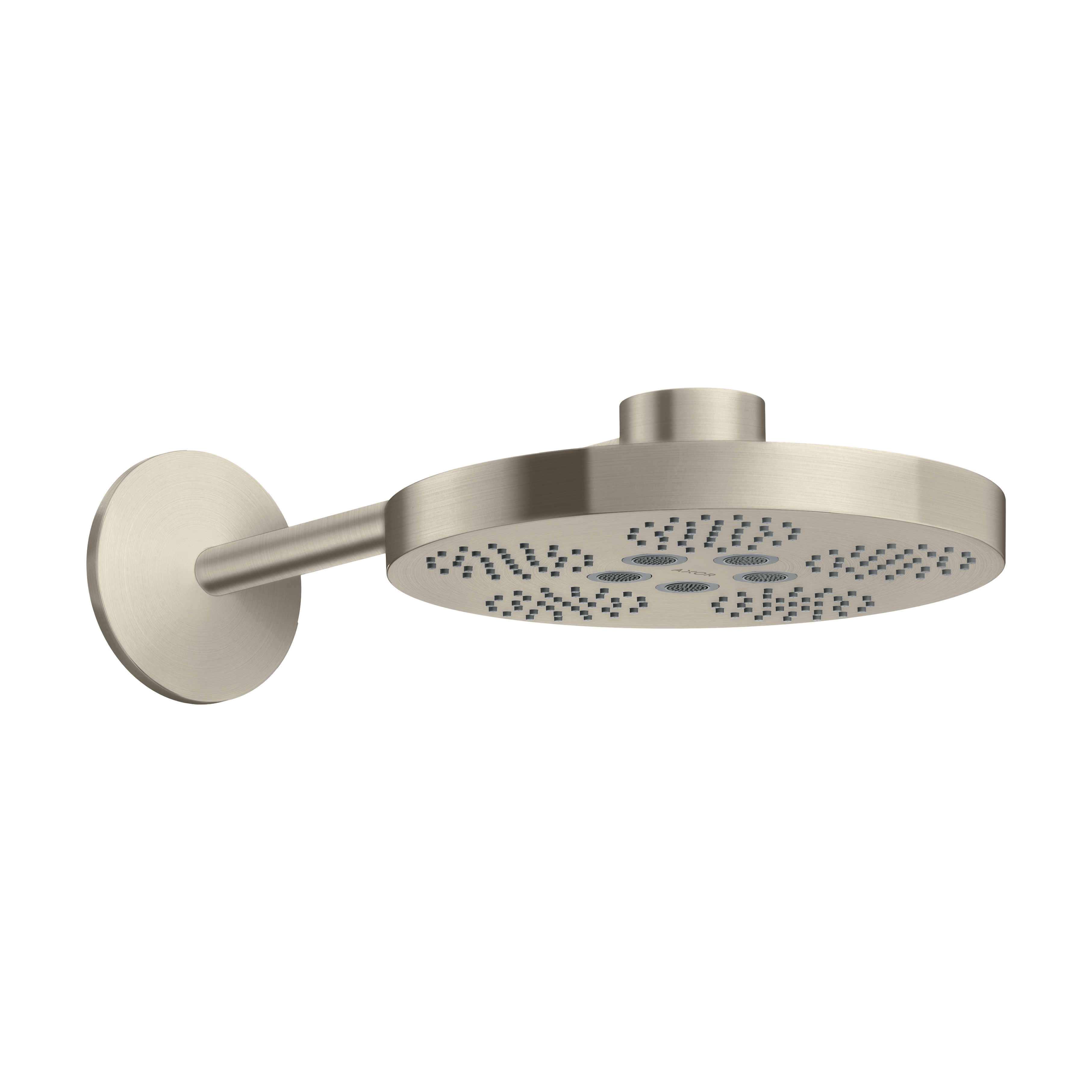 AXOR One Overhead Shower 280 2jet with Shower Arm from Brandt in Brushed Nickel finish