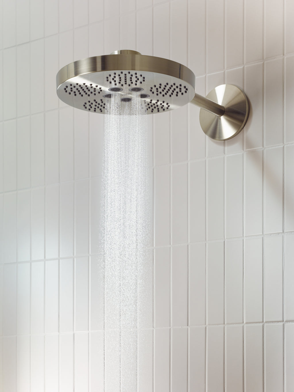 AXOR One Overhead Shower 280 2jet with Shower Arm from Brandt in Brushed Nickel finish
