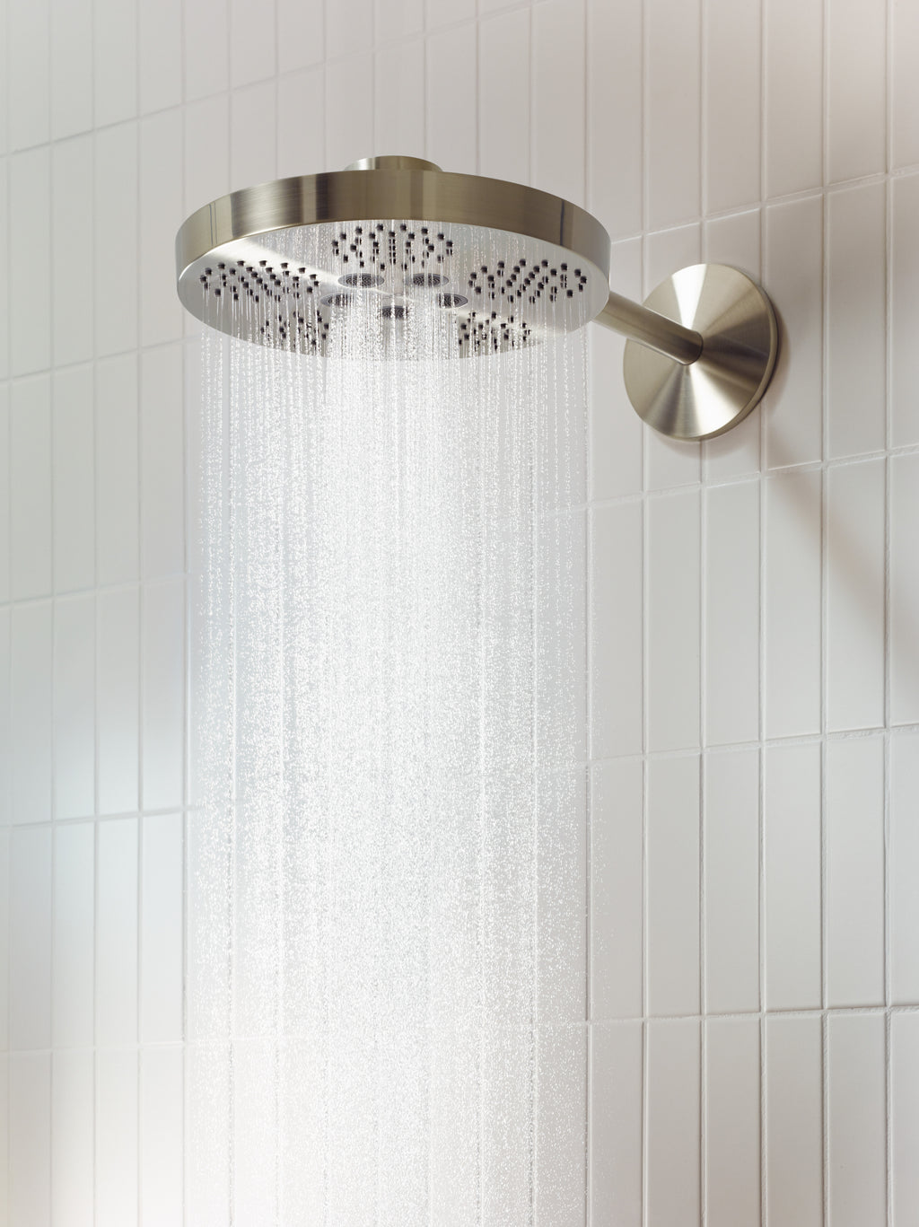 AXOR One Overhead Shower 280 2jet with Shower Arm from Brandt in Brushed Nickel finish