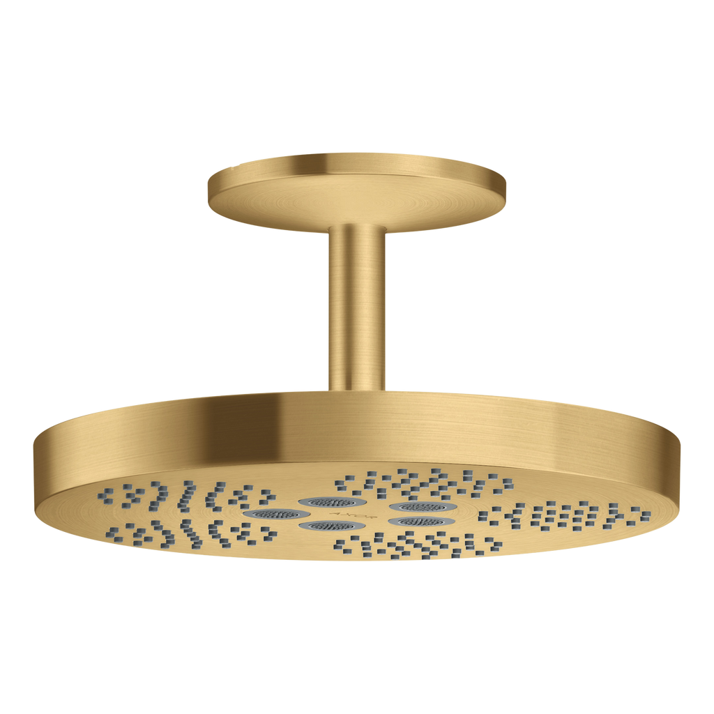 AXOR One Overhead Shower 280 1jet with Ceiling Connection from Brandt in Brushed Gold Optic finish
