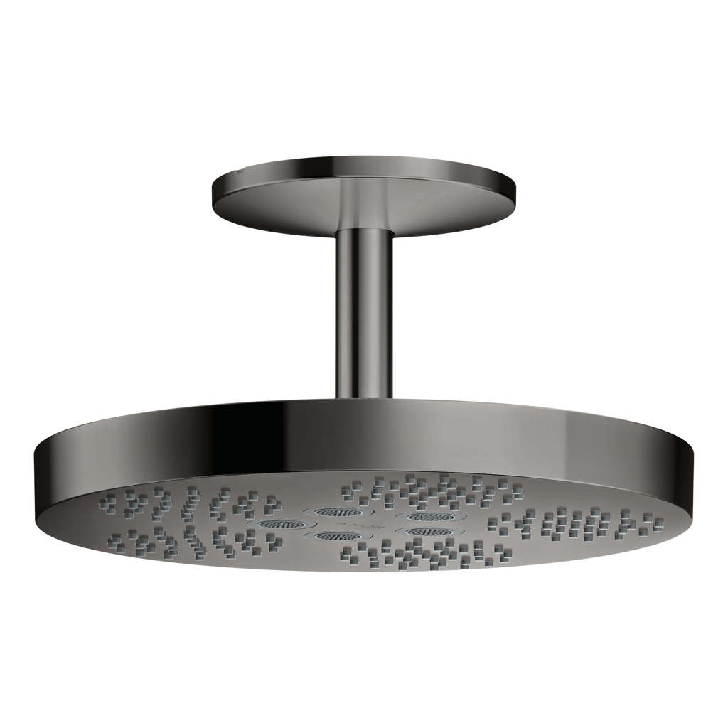 AXOR One Overhead Shower 280 1jet with Ceiling Connection from Brandt in Polished Black Chrome finish