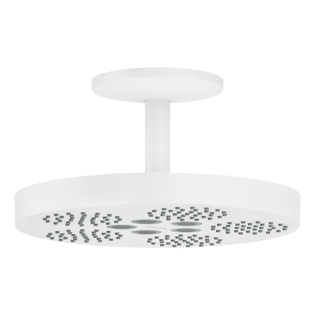 AXOR One Overhead Shower 280 1jet with Ceiling Connection from Brandt in Matt White finish