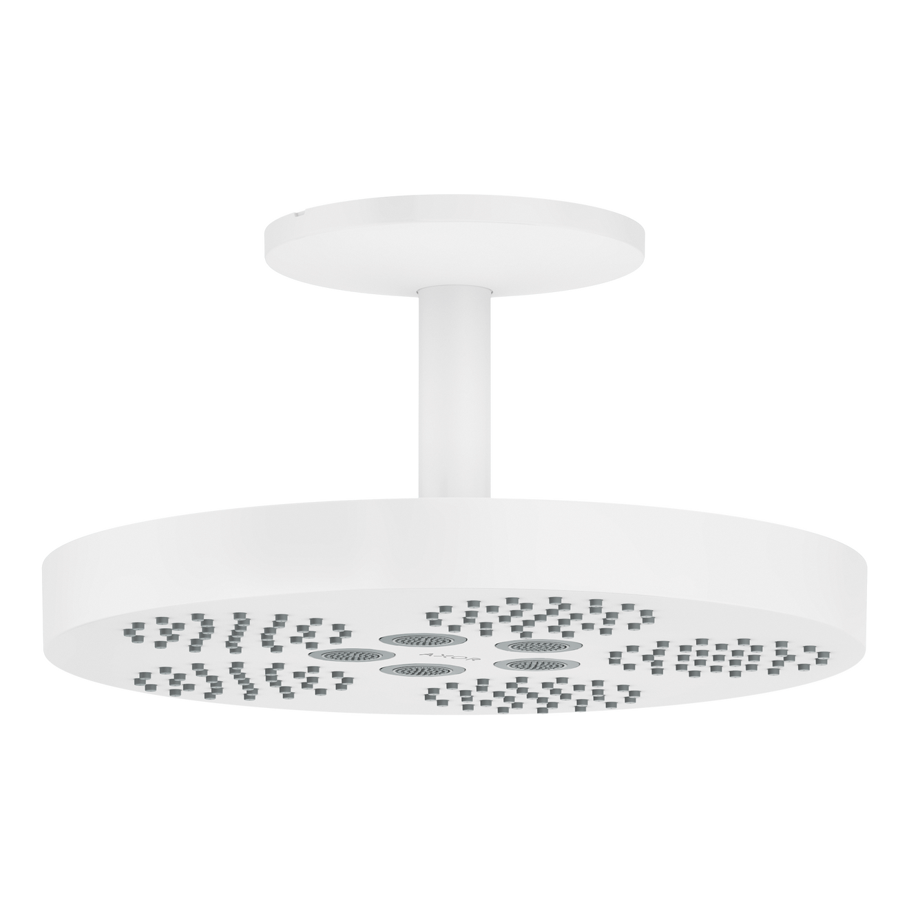AXOR One Overhead Shower 280 1jet with Ceiling Connection from Brandt in Matt White finish
