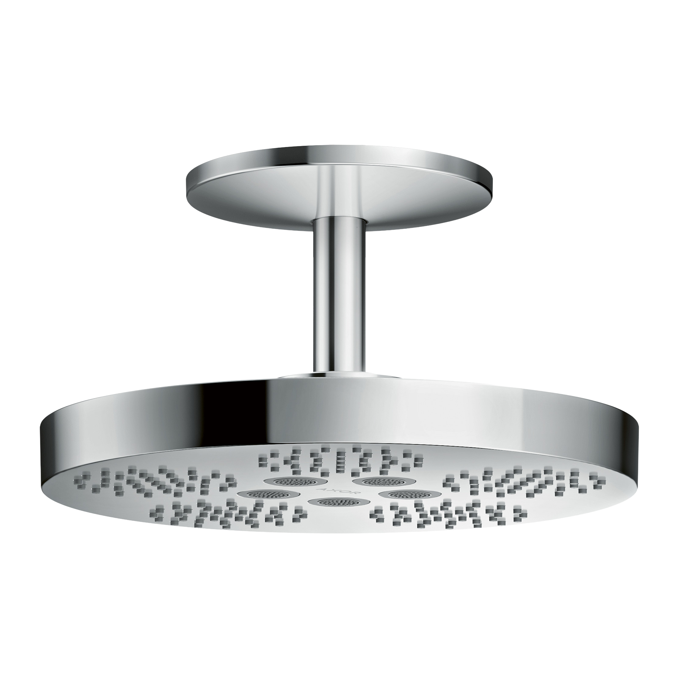 AXOR One Overhead Shower 280 2jet with Ceiling Connection from Brandt in Chrome finish