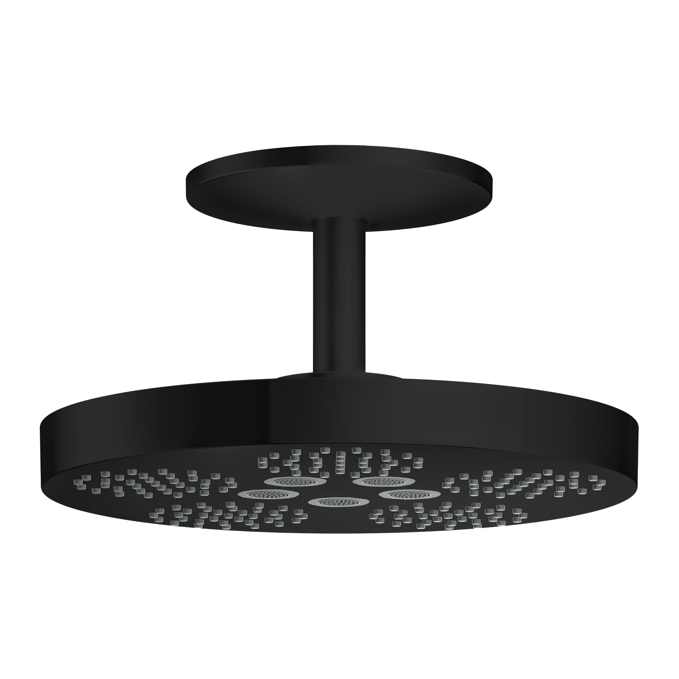 AXOR One Overhead Shower 280 2jet with Ceiling Connection from Brandt in Matt Black finish