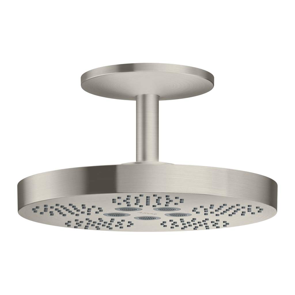 AXOR One Overhead Shower 280 2jet with Ceiling Connection from Brandt in Stainless Steel Optic finish