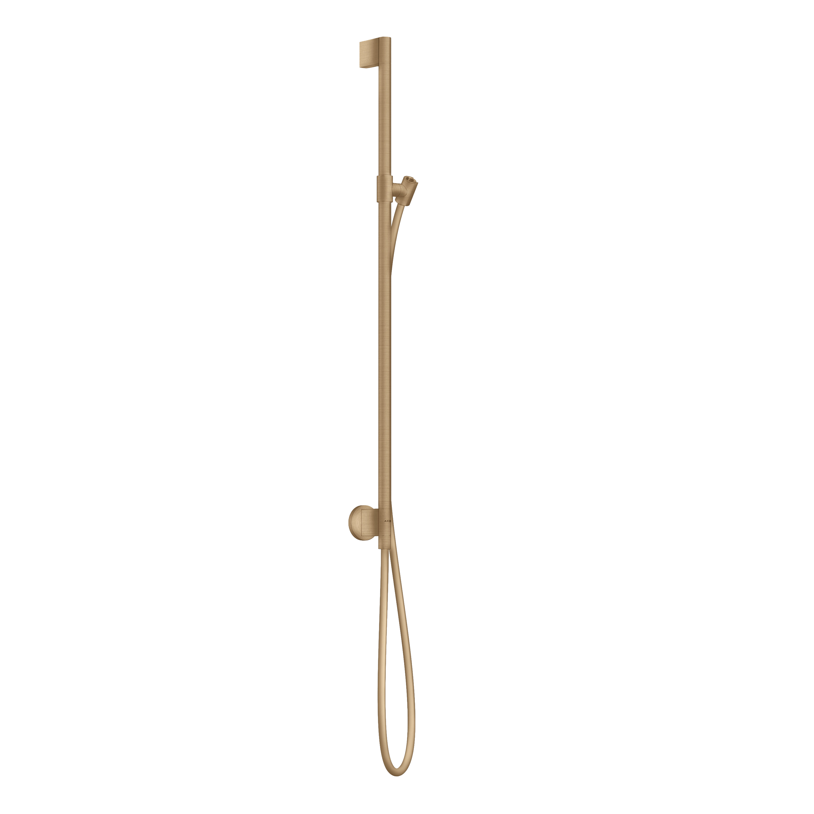 AXOR One Shower Bar 90 cm with Wall Connection and 1,6 m Shower Hose from Brandt in Brushed Bronze finish