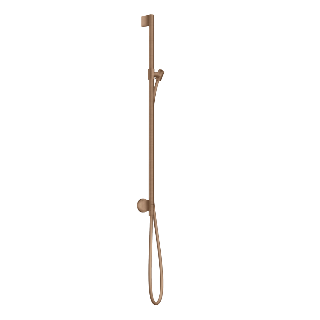 AXOR One Shower Bar 90 cm with Wall Connection and 1,6 m Shower Hose from Brandt in Brushed Red Gold finish