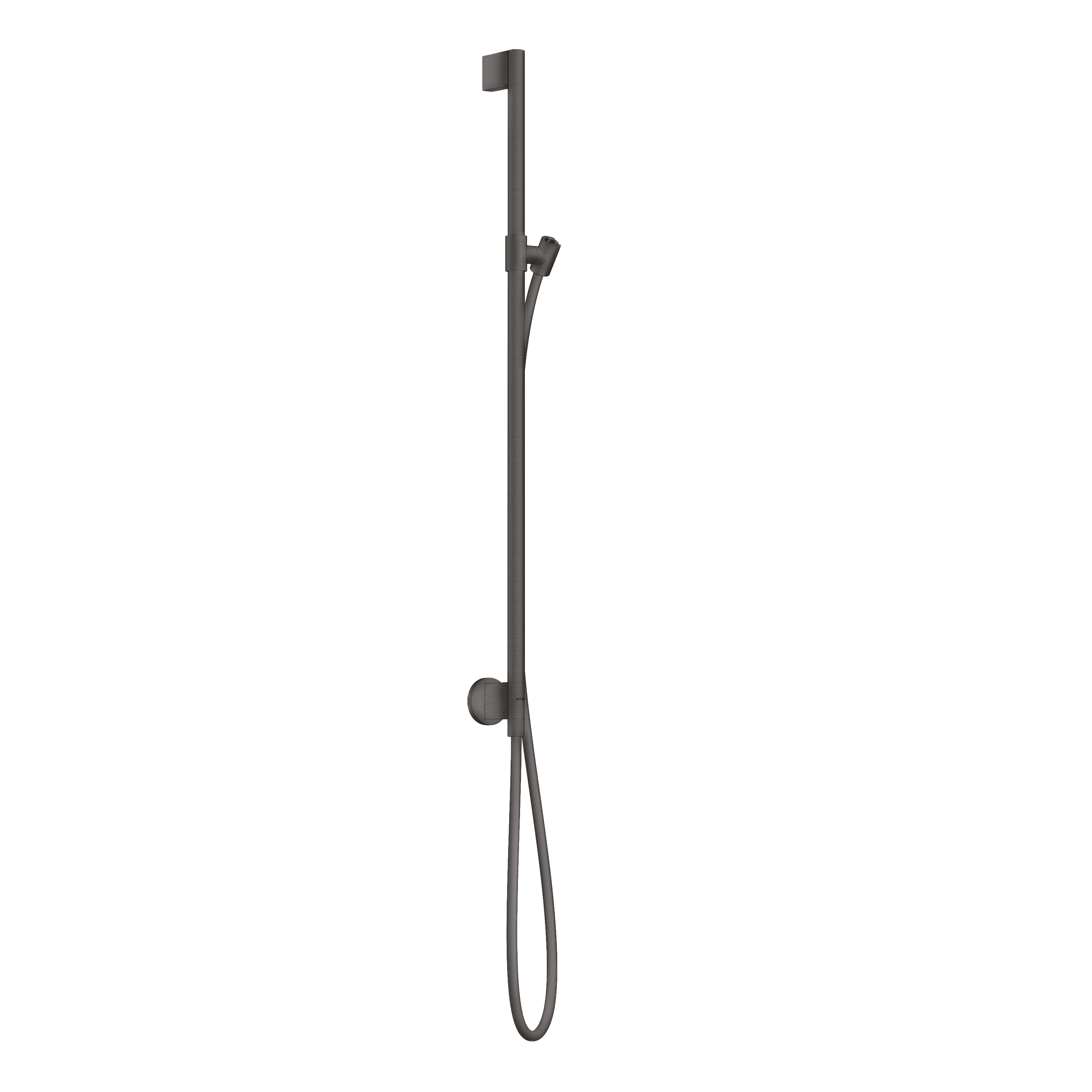 AXOR One Shower Bar 90 cm with Wall Connection and 1,6 m Shower Hose from Brandt in Brushed Black Chrome finish