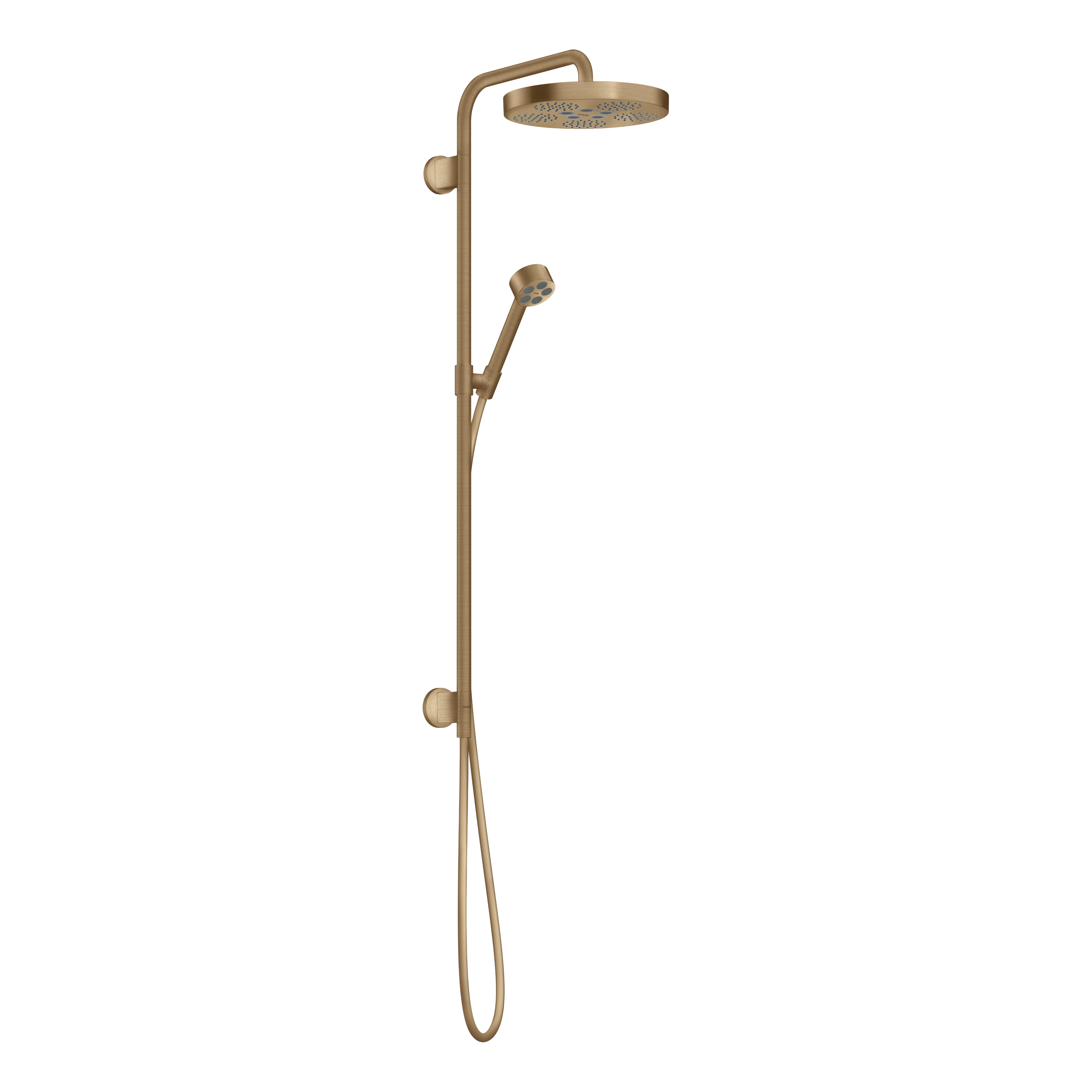 AXOR One Concealed Shower Column 280 1jet from Brandt in Brushed Bronze finish
