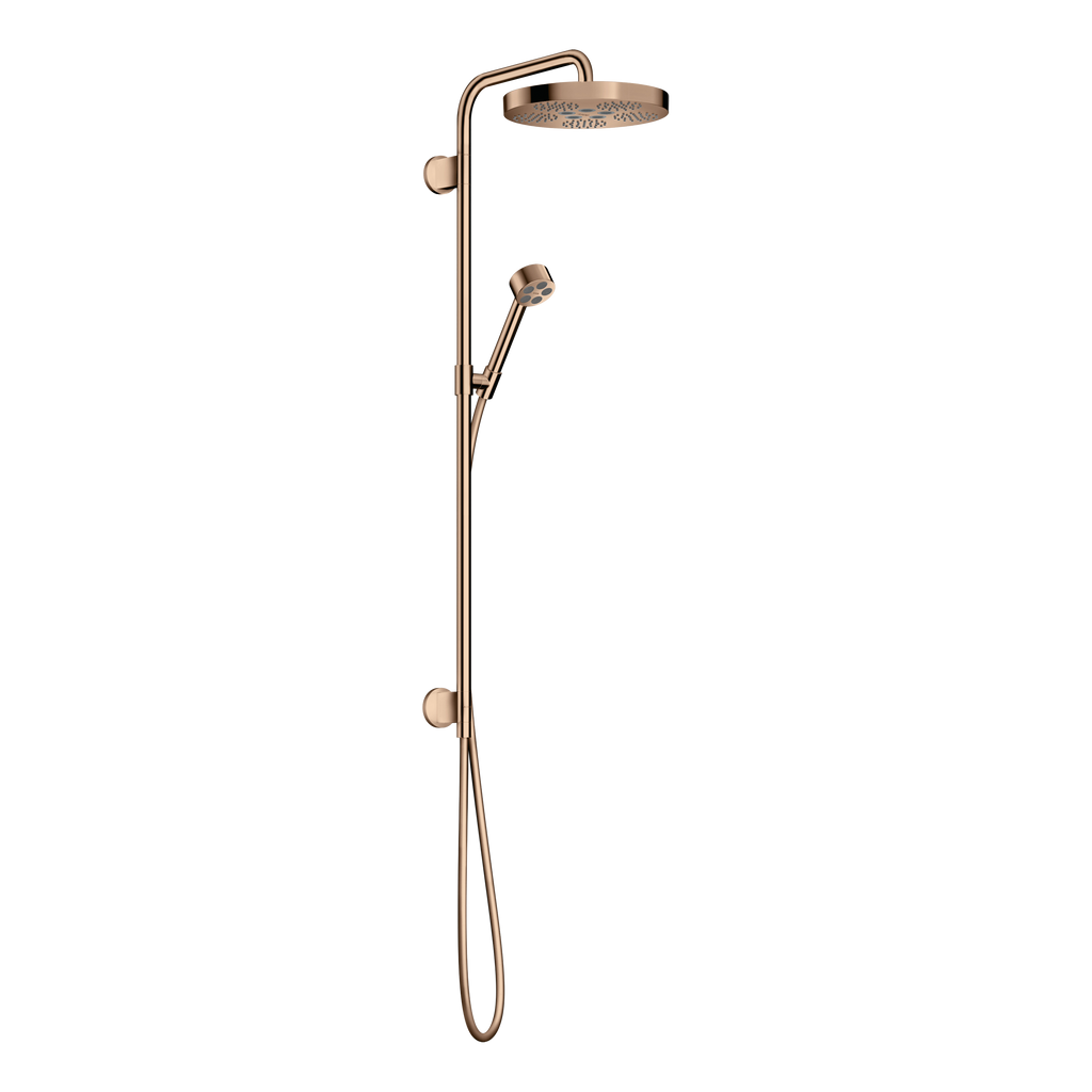 AXOR One Concealed Shower Column 280 1jet from Brandt in Polished Red Gold finish