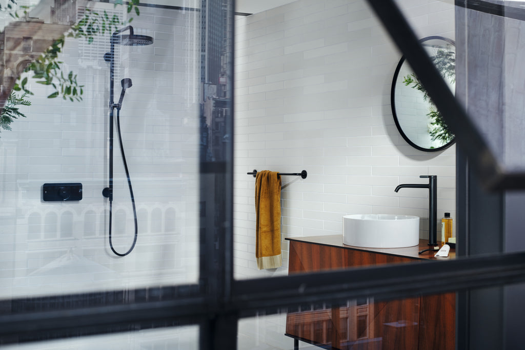 AXOR One Concealed Shower Column 280 1jet from Brandt in Matt Black finish