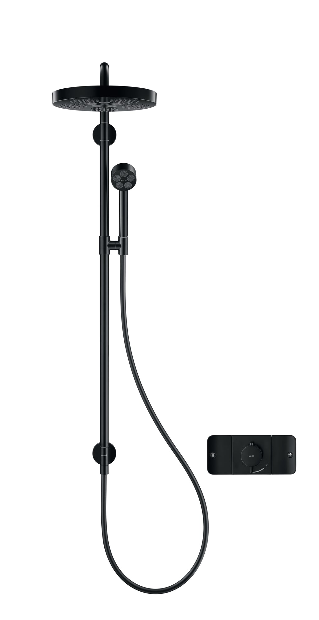 AXOR One Concealed Shower Column 280 1jet from Brandt in Matt Black finish