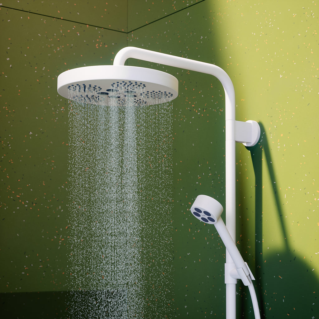 AXOR One Concealed Shower Column 280 1jet from Brandt in Matt White finish