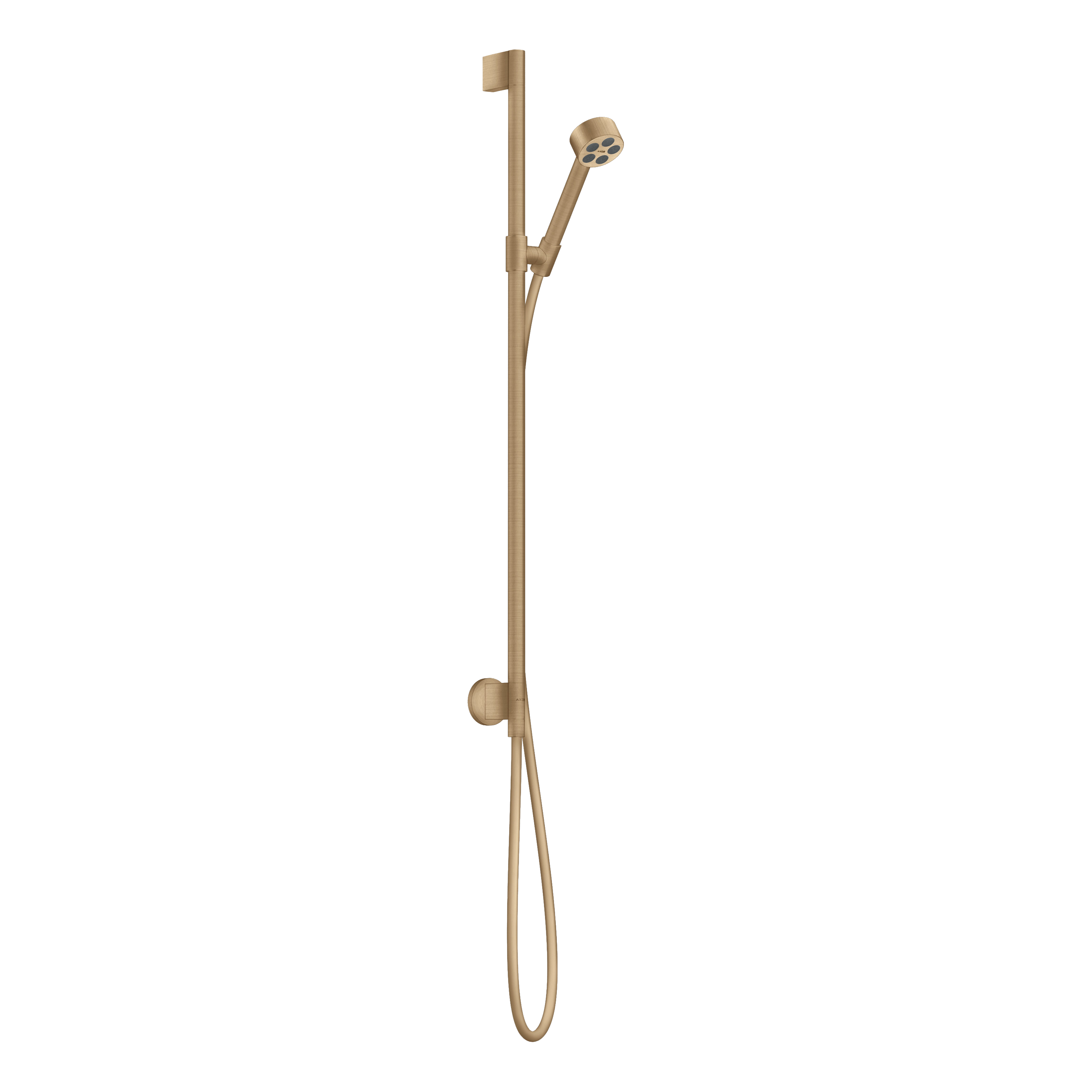 AXOR One Shower Set 75 1jet EcoSmart with Wall Connection from Brandt in Brushed Bronze finish