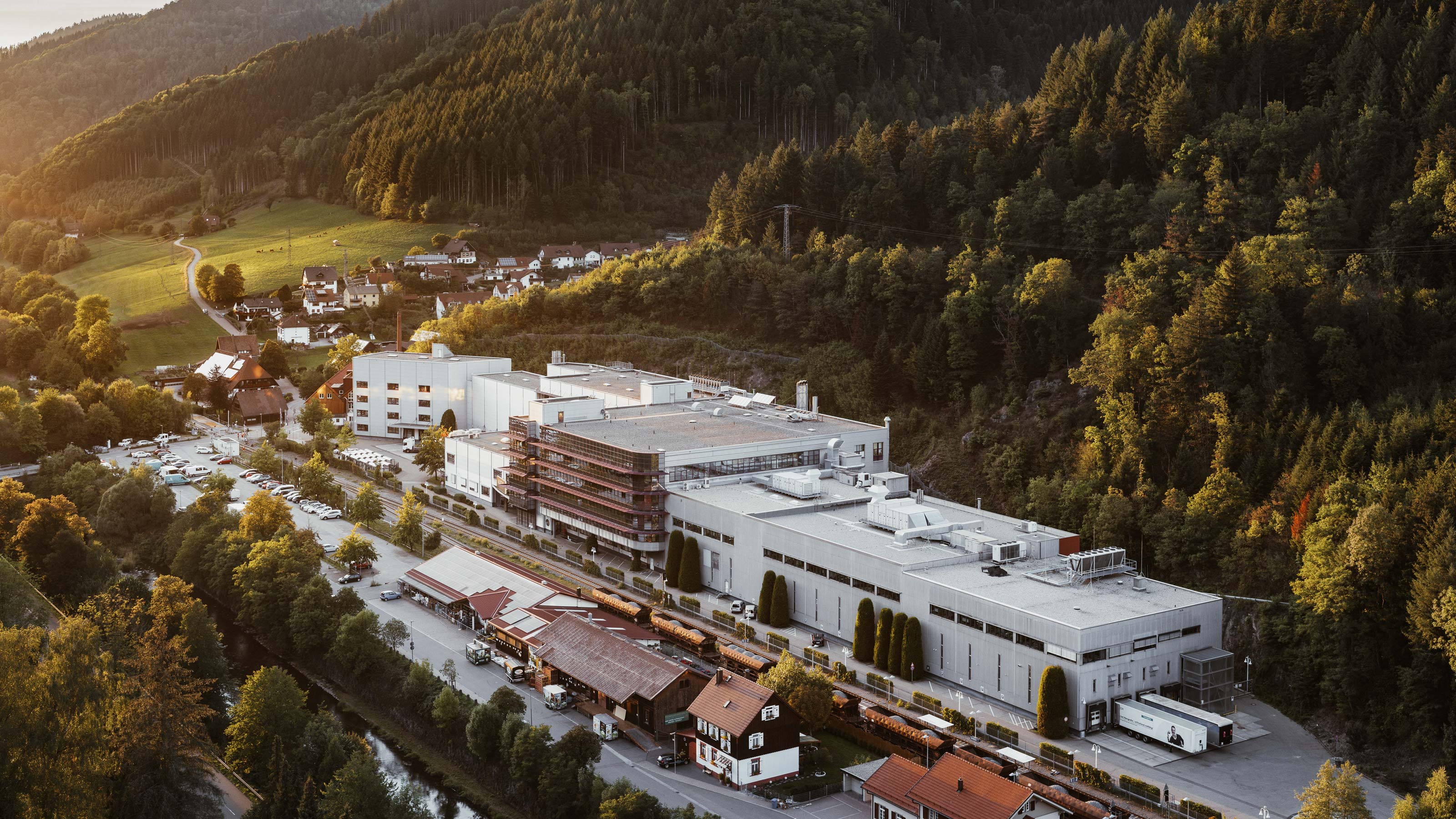 Aerial view of AXOR Centre of Excellence in Schiltach Germany