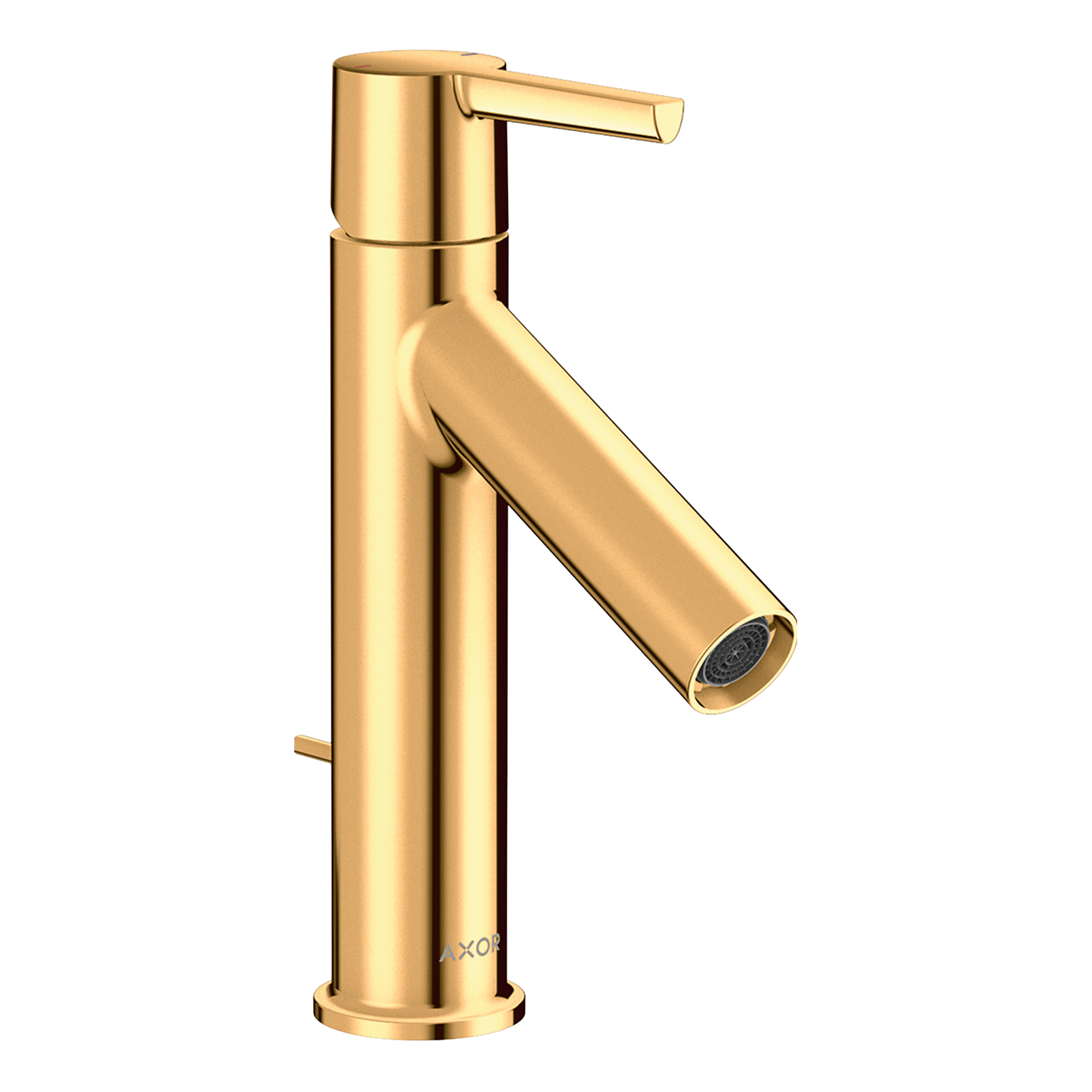 AXOR Starck Single Lever Handle Basin Mixer Faucet 100 with Pop-Up Waste Set from Brandt in Polished Gold Optic finish