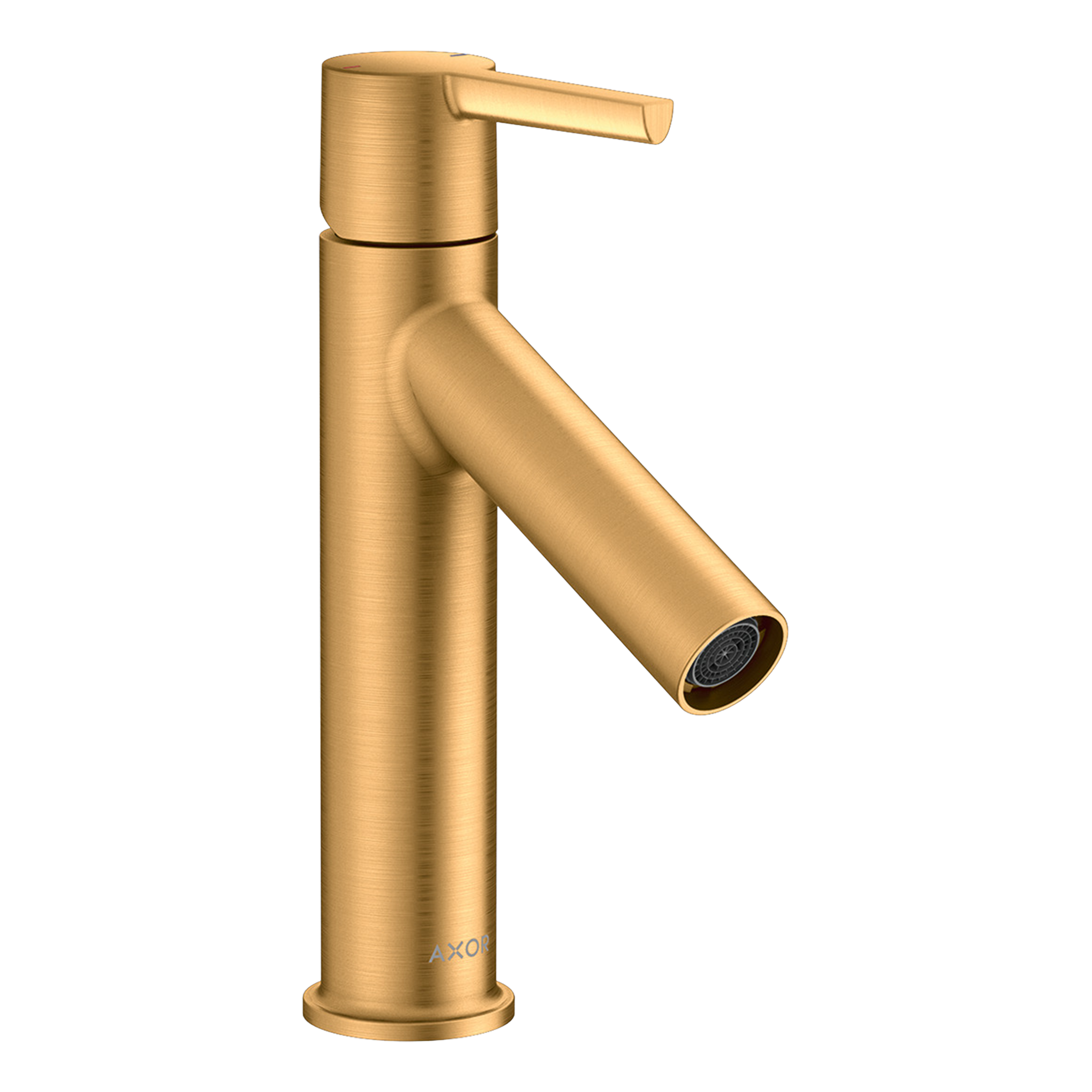 AXOR Starck Single Lever Handle Basin Mixer Faucet 100 with Open Waste Set from Brandt in Brushed Gold Optic finish