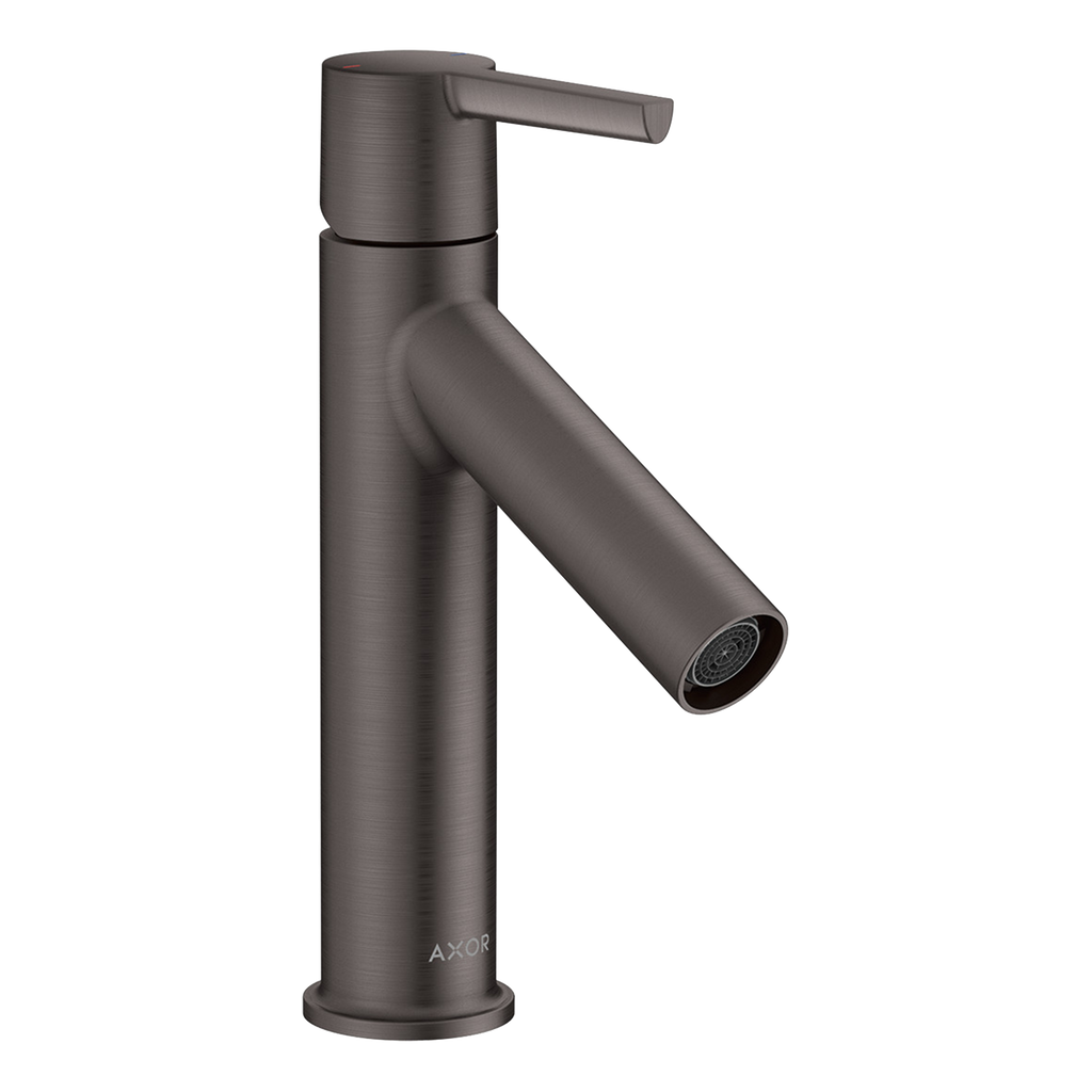 AXOR Starck Single Lever Handle Basin Mixer Faucet 100 with Open Waste Set from Brandt in Brushed Black Chrome finish