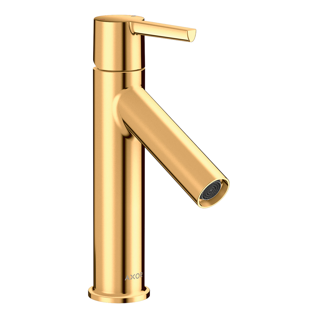 AXOR Starck Single Lever Handle Basin Mixer Faucet 100 with Open Waste Set from Brandt in Polished Gold Optic finish