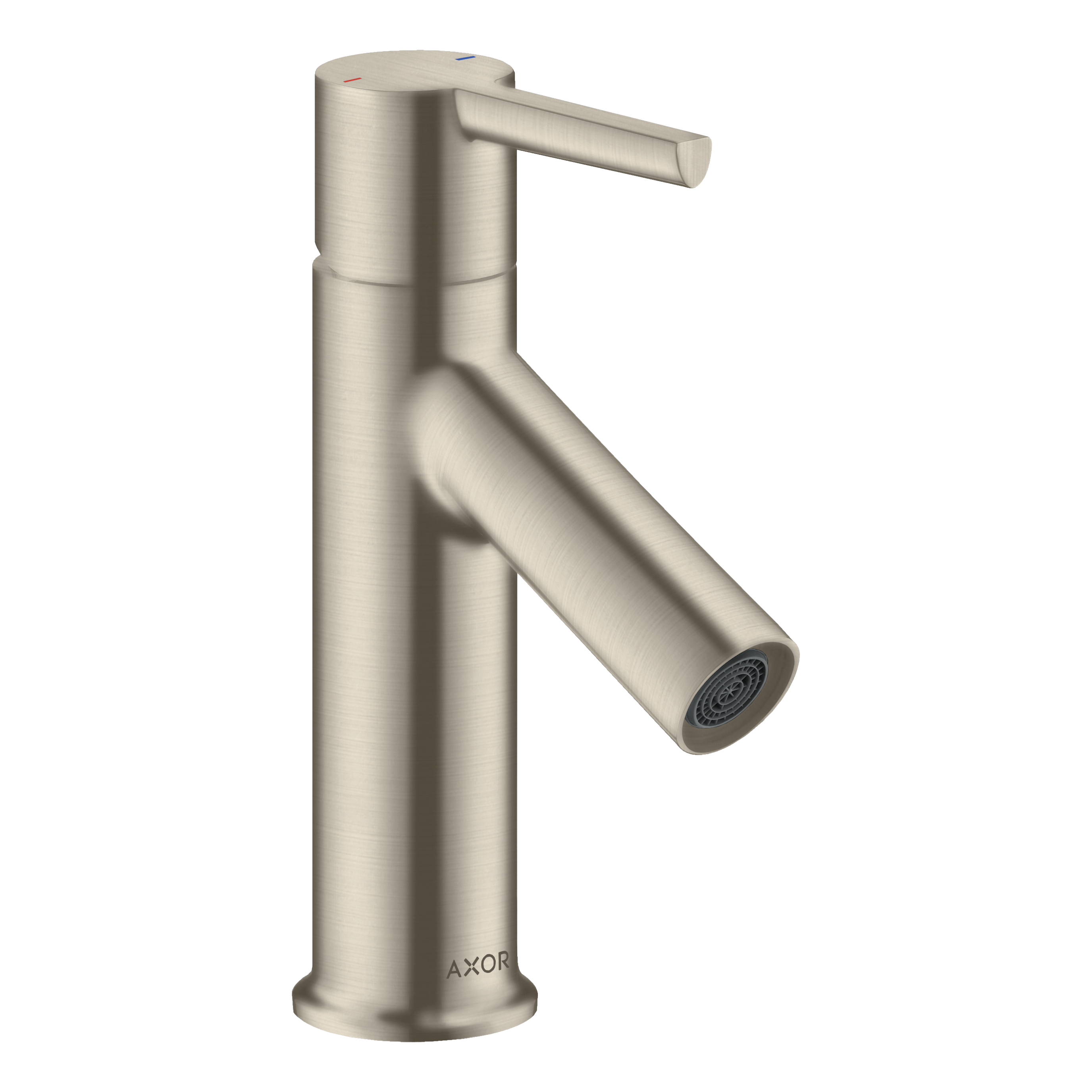 AXOR Starck Single Lever Handle Basin Mixer Faucet 80 with Pop-Up Waste Set from Brandt in Brushed Nickel finish