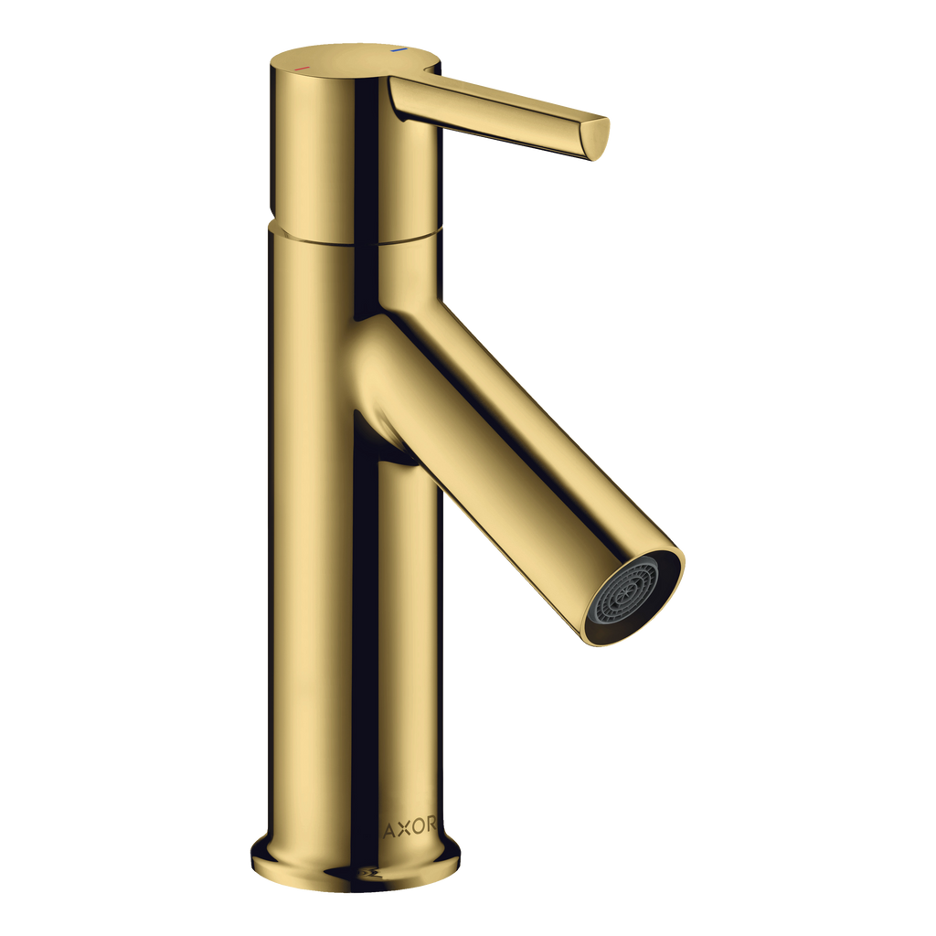 AXOR Starck Single Lever Handle Basin Mixer Faucet 80 with Pop-Up Waste Set from Brandt in Polished Gold Optic finish