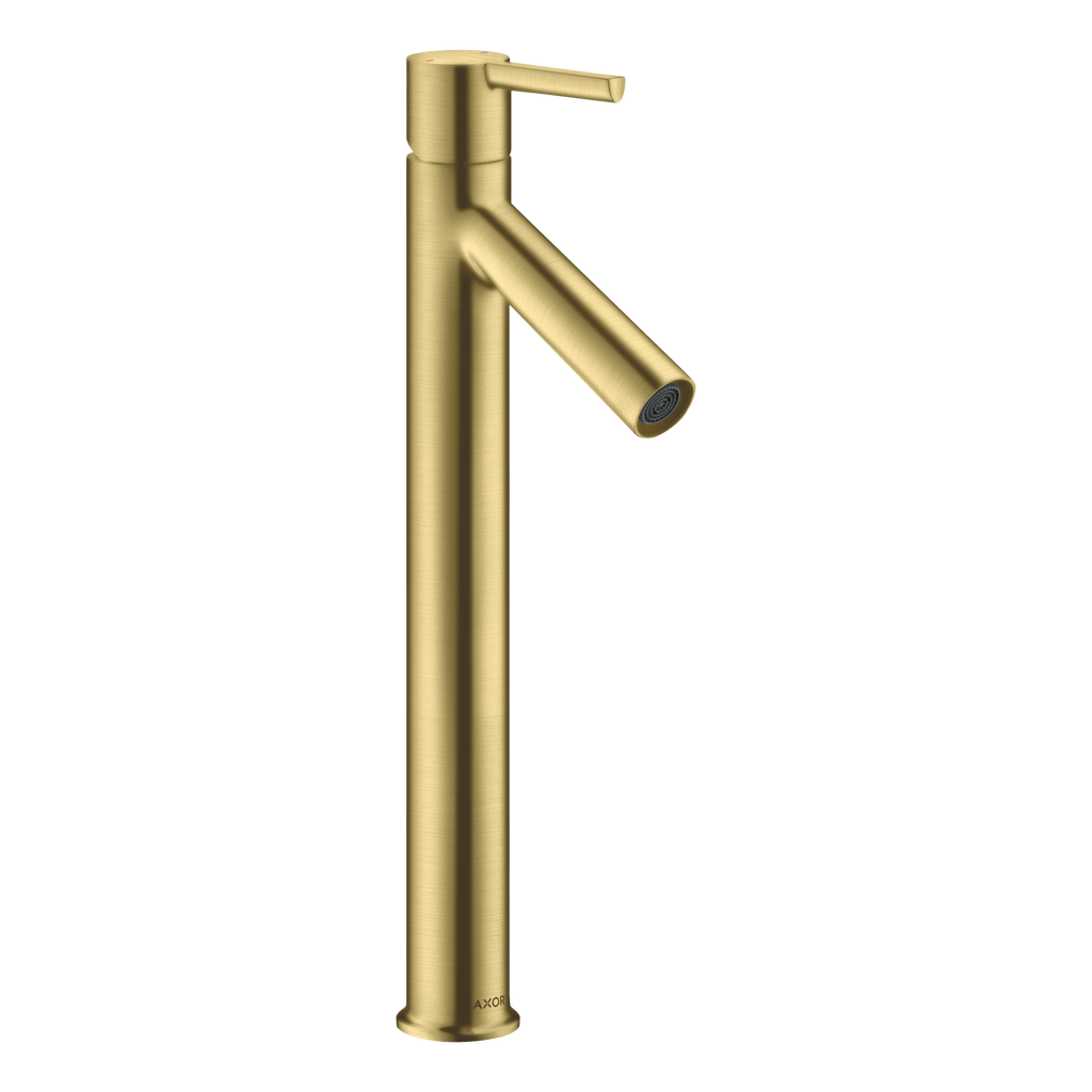 AXOR Starck Single Lever Handle Basin Mixer Faucet 250 with Open Waste Set from Brandt in Brushed Brass finish