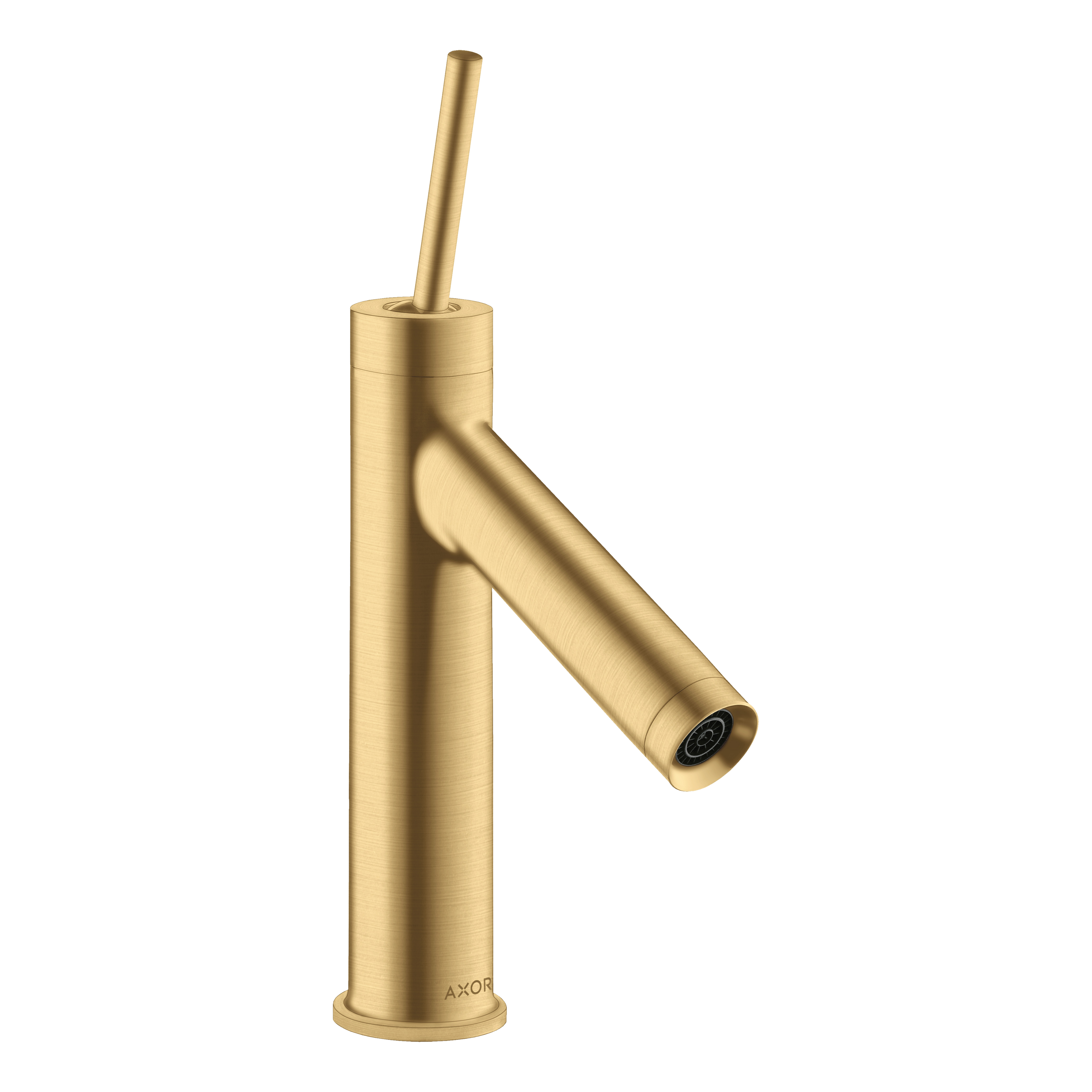 AXOR Starck Single Pin Handle Basin Mixer Faucet 90 with Open Waste Set from Brandt in Brushed Gold Optic finish