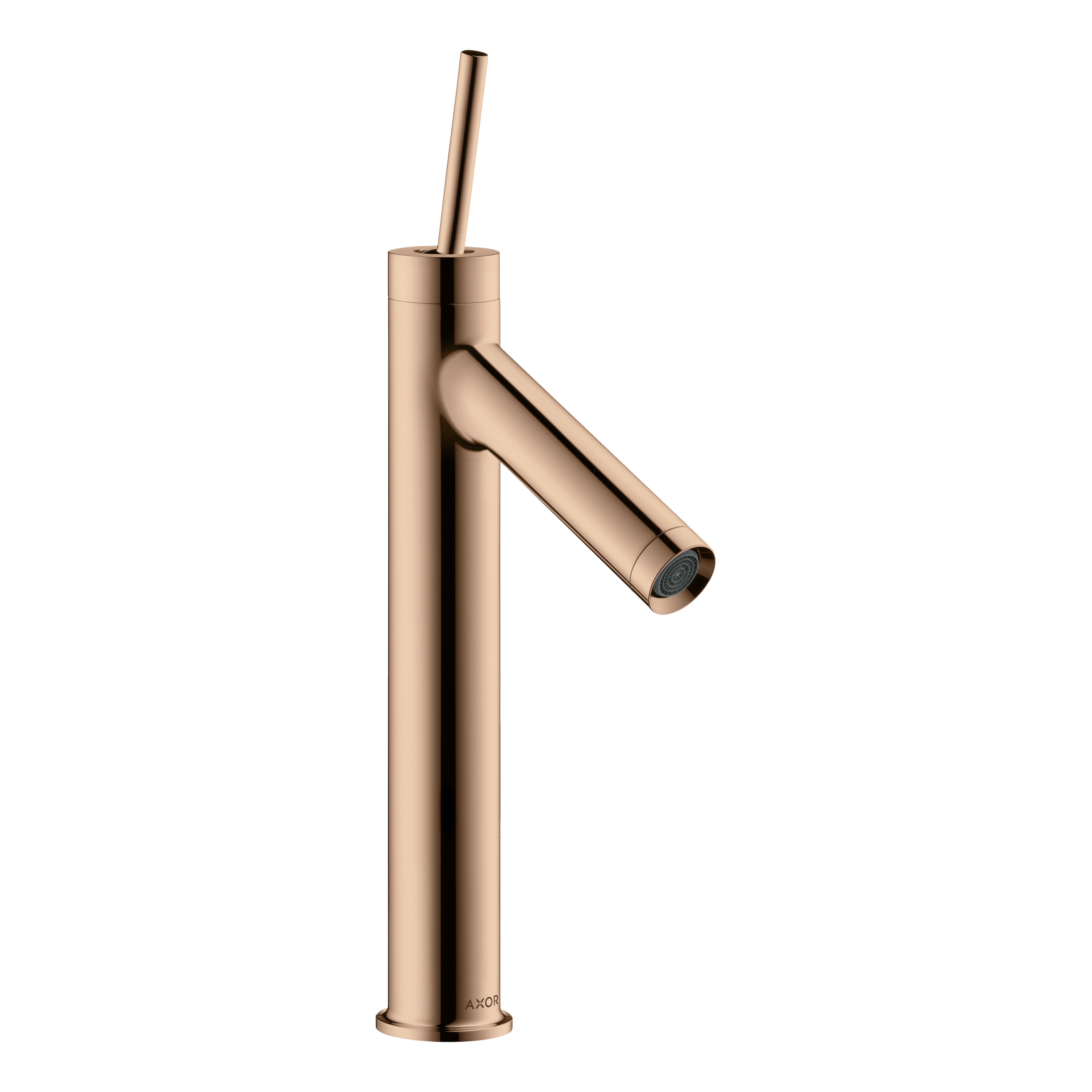 AXOR Starck Single Pin Handle Basin Mixer Faucet 170 with Open Waste Set from Brandt in Polished Red Gold finish