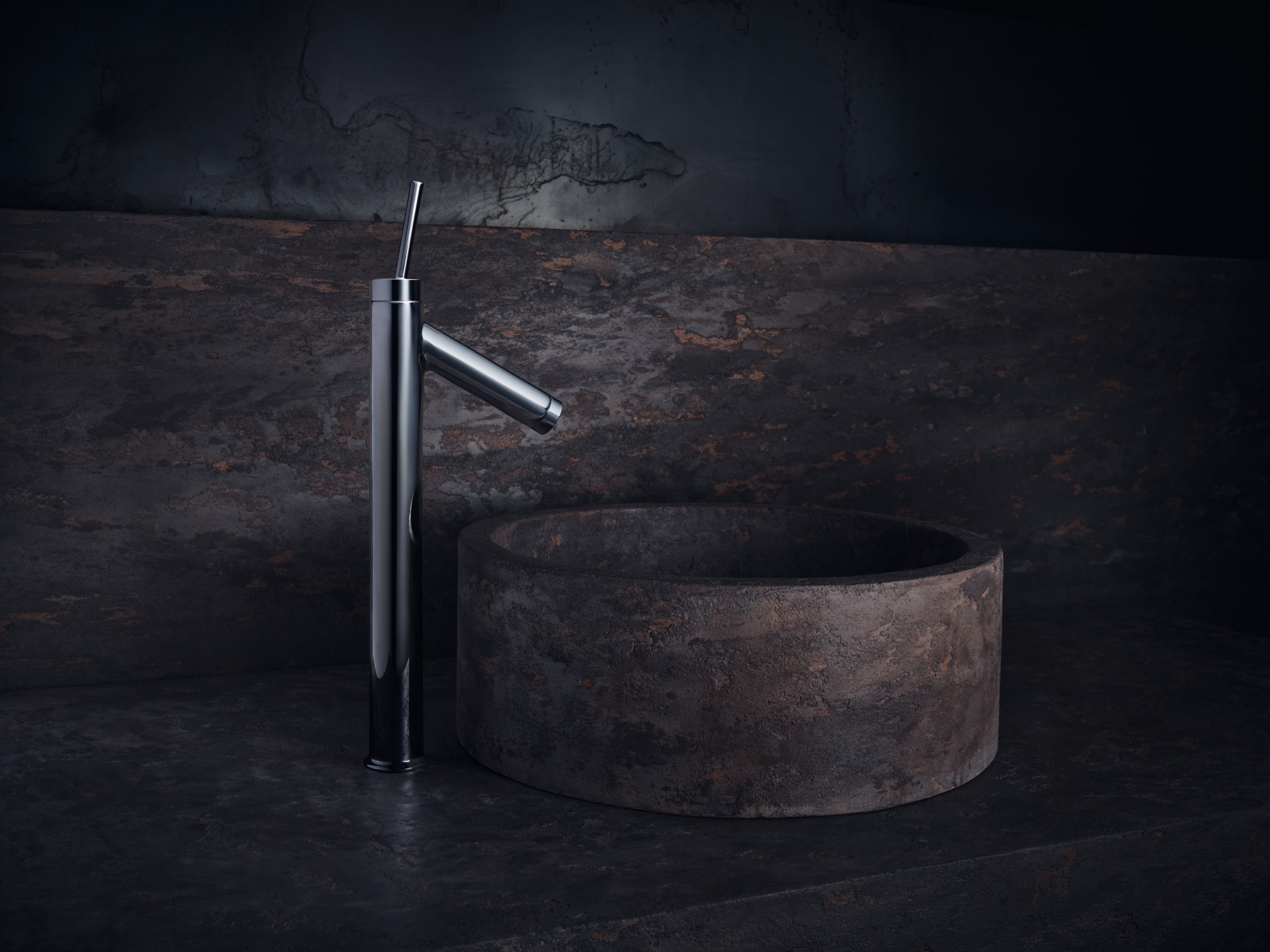 AXOR Starck Single Pin Handle Basin Mixer Faucet 250 with Open Waste Set from Brandt in Chrome finish