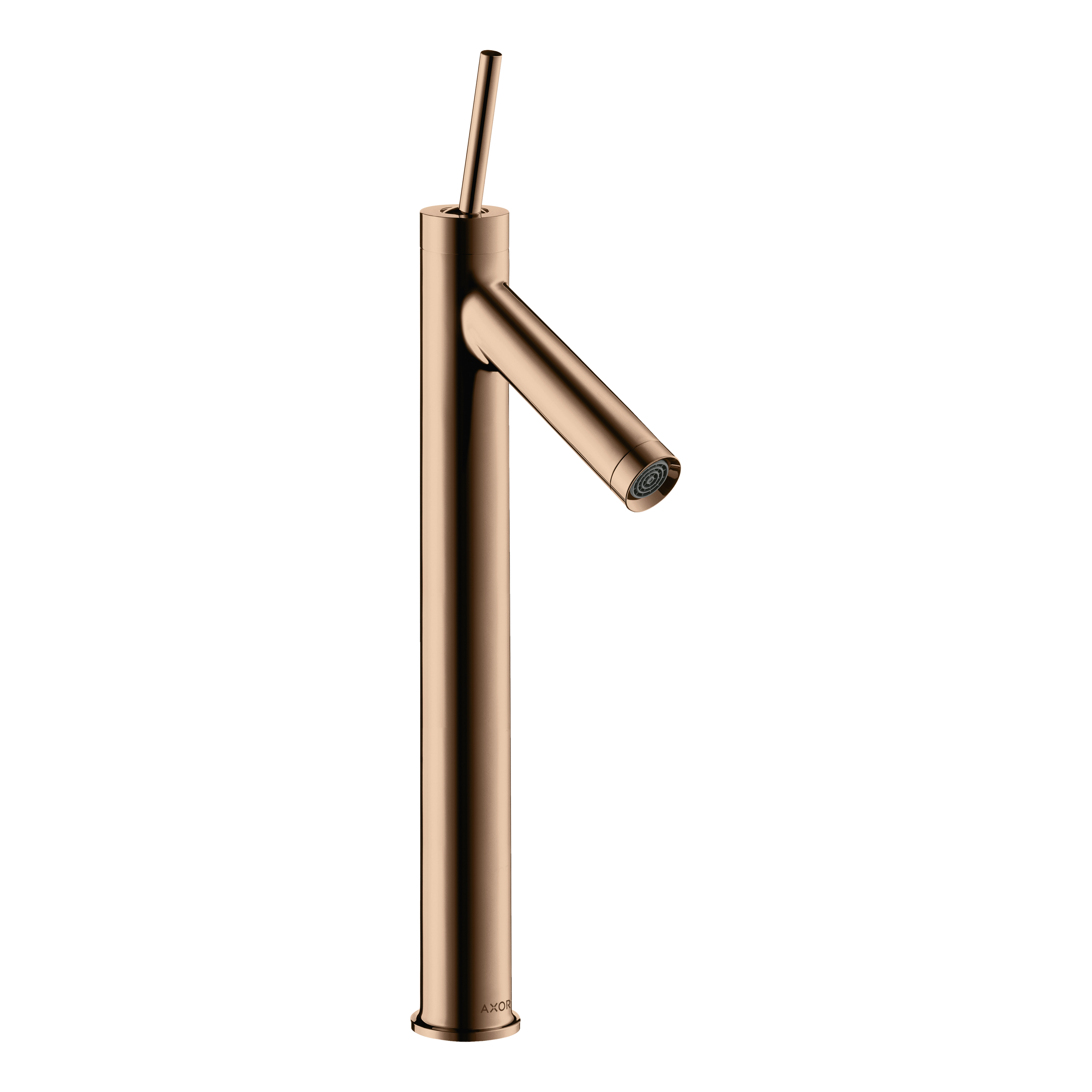 AXOR Starck Single Pin Handle Basin Mixer Faucet 250 with Open Waste Set from Brandt in Polished Red Gold finish