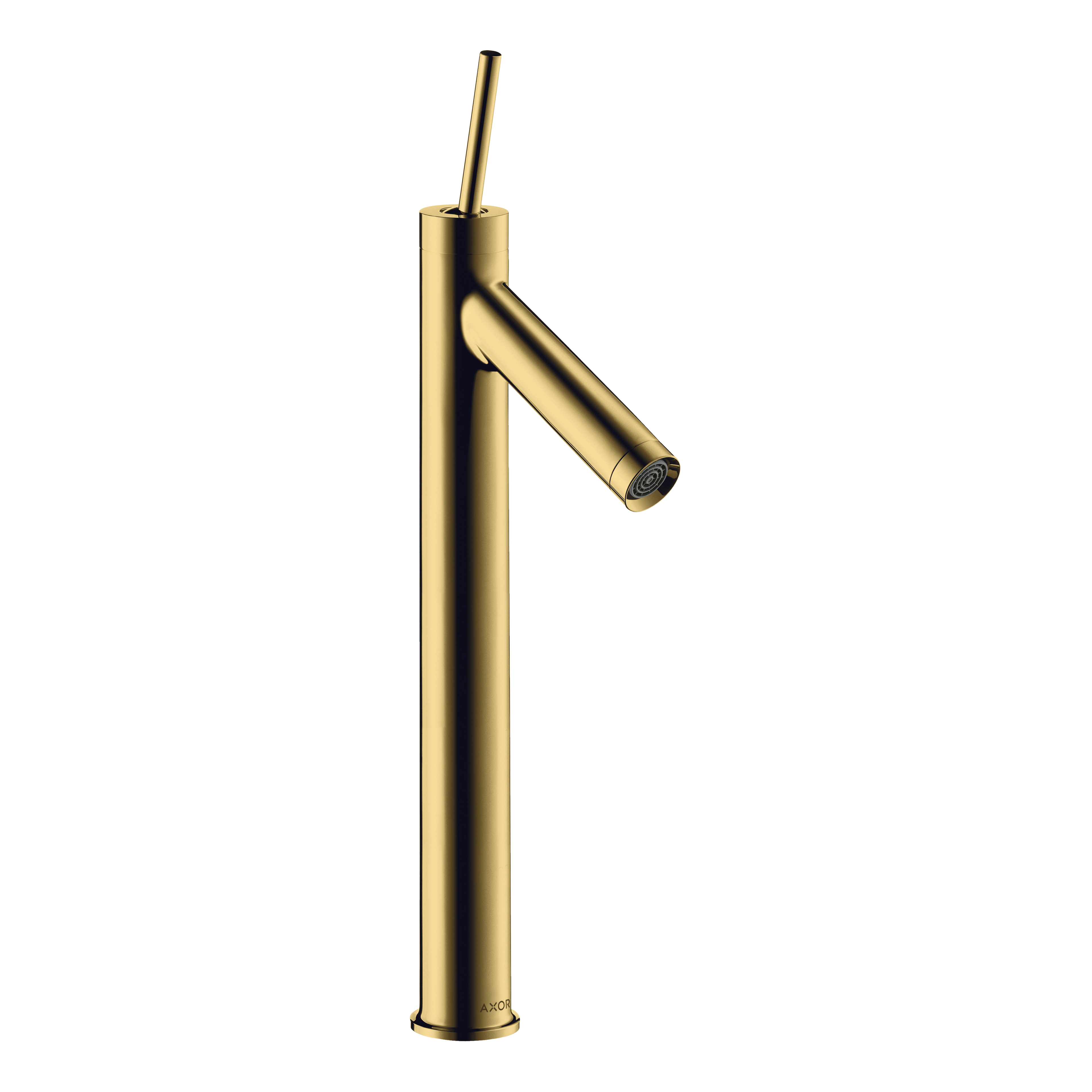 AXOR Starck Single Pin Handle Basin Mixer Faucet 250 with Open Waste Set from Brandt in Polished Gold Optic finish