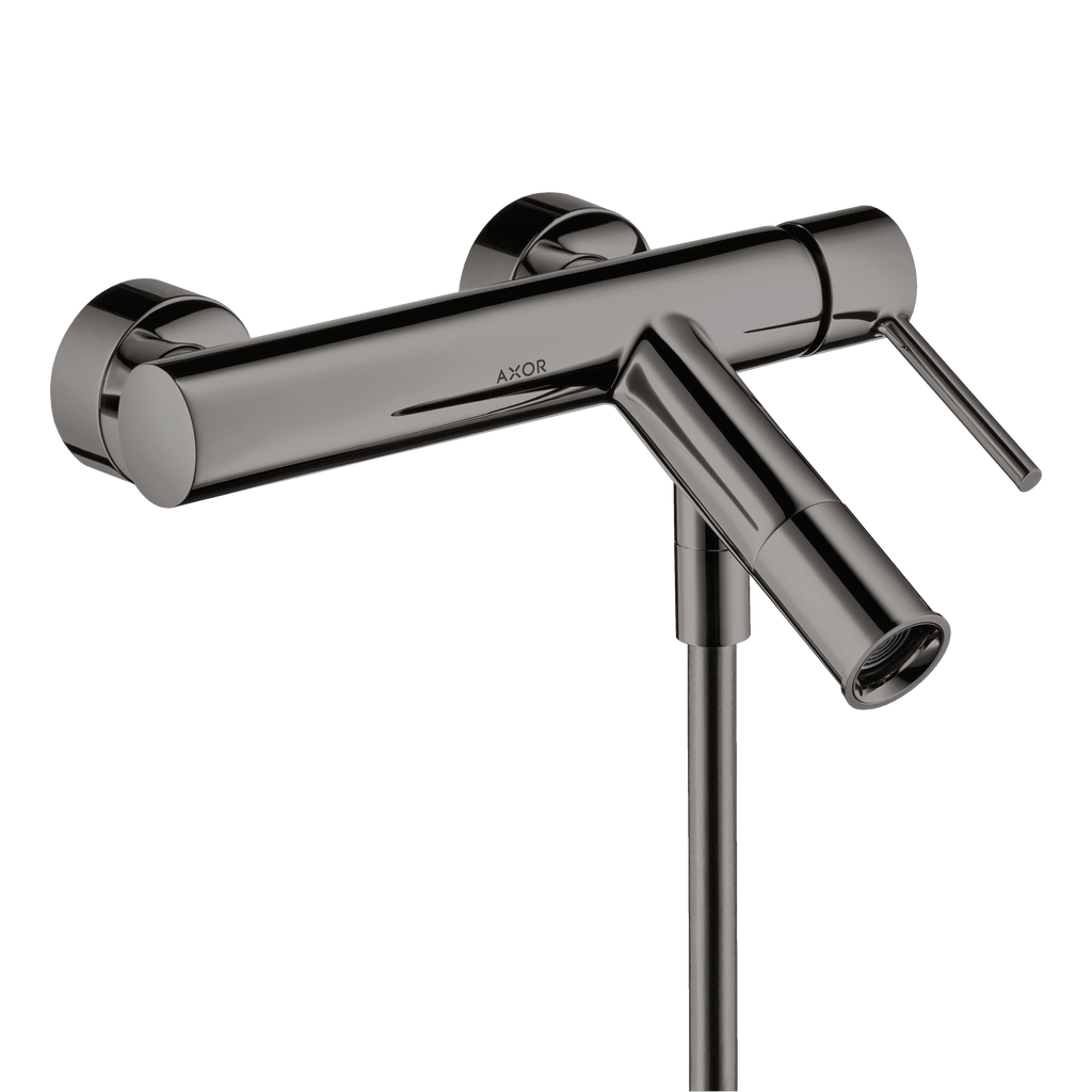 AXOR Starck Single Pin Handle Bath & Shower Mixer Faucet from Brandt in Polished Black Chrome finish